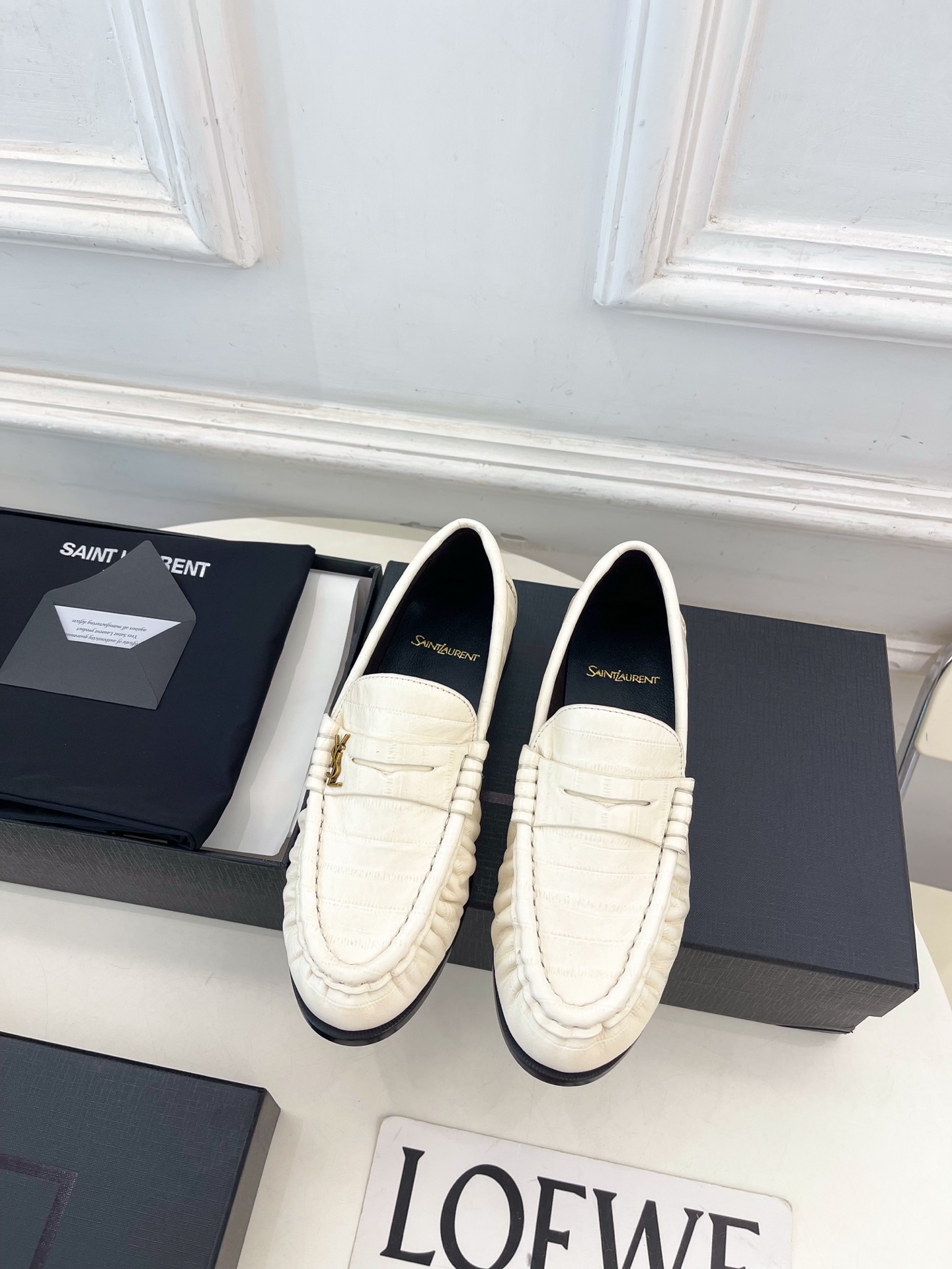 SAIN*LAURENT  圣罗兰  26𝐬𝐬 ☘️2026春夏新品LE LOAFER褶皱乐福鞋 小皮鞋