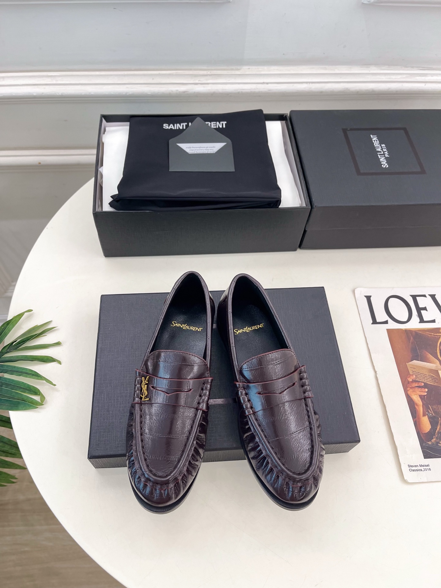 SAIN*LAURENT  圣罗兰  26𝐬𝐬 ☘️2026春夏新品LE LOAFER褶皱乐福鞋 小皮鞋