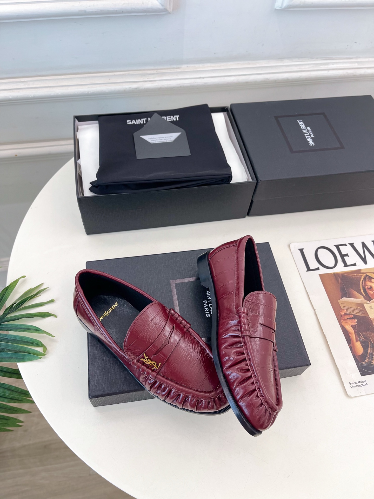 SAIN*LAURENT  圣罗兰  26𝐬𝐬 ☘️2026春夏新品LE LOAFER褶皱乐福鞋 小皮鞋