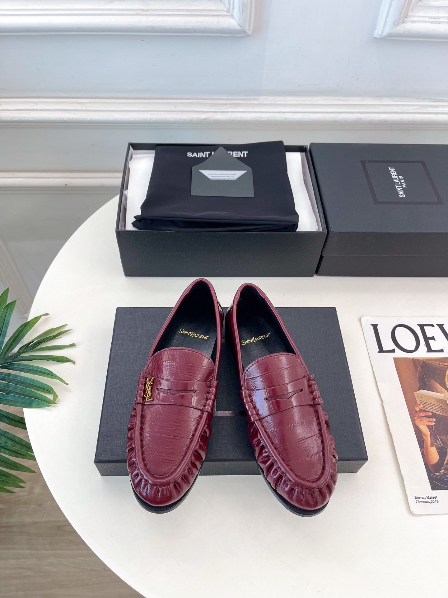 SAIN*LAURENT  圣罗兰  26𝐬𝐬 ☘️2026春夏新品LE LOAFER褶皱乐福鞋 小皮鞋