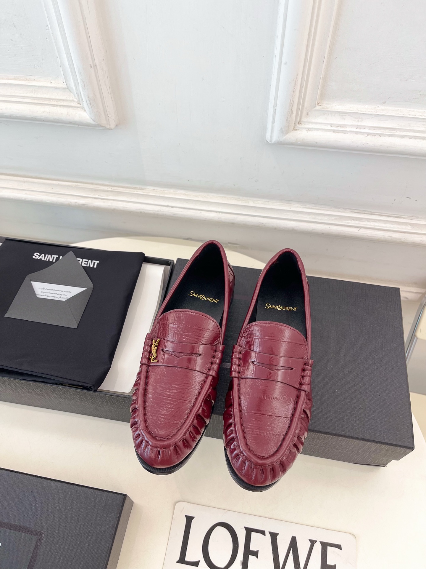 SAIN*LAURENT  圣罗兰  26𝐬𝐬 ☘️2026春夏新品LE LOAFER褶皱乐福鞋 小皮鞋