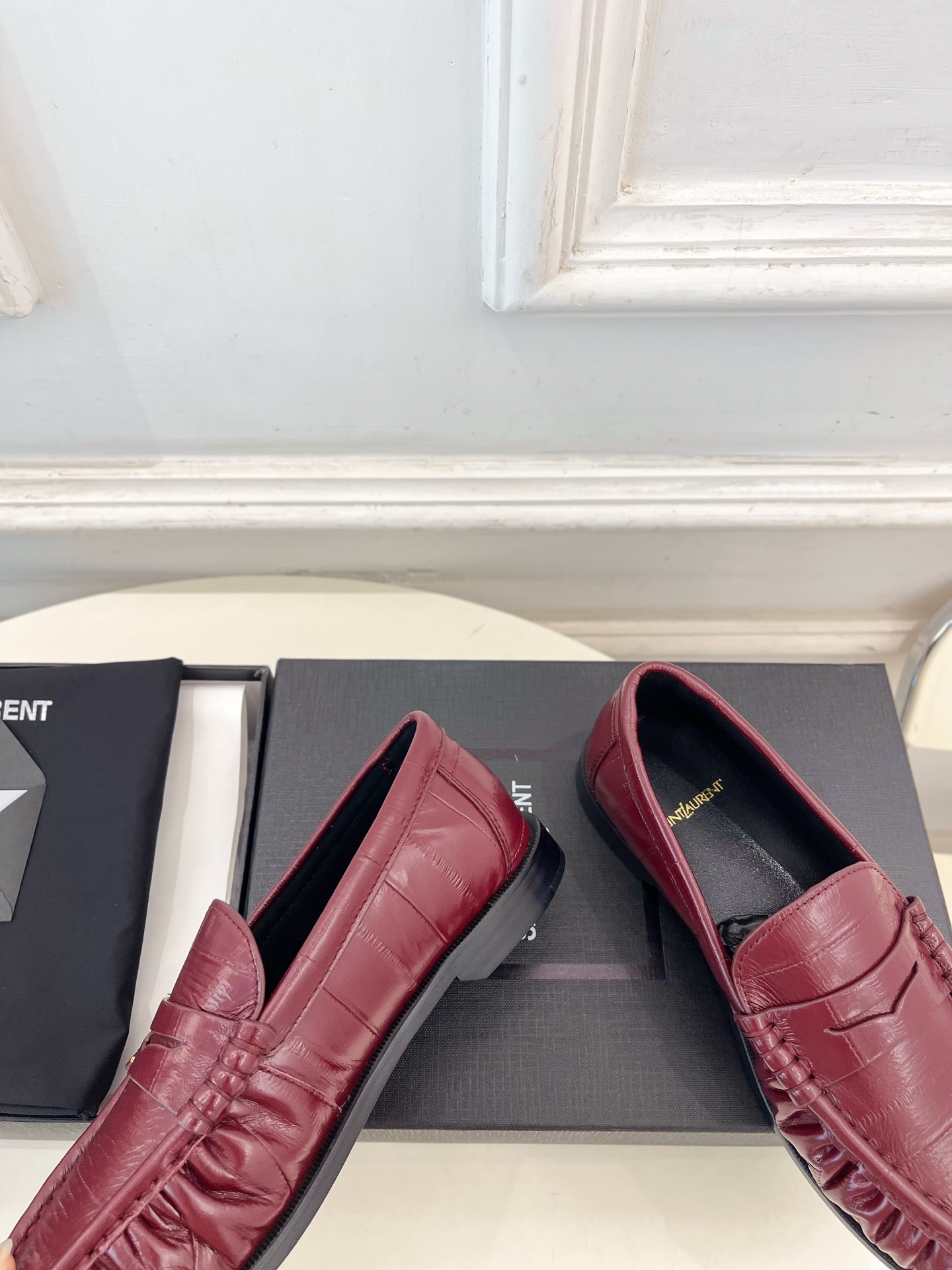SAIN*LAURENT  圣罗兰  26𝐬𝐬 ☘️2026春夏新品LE LOAFER褶皱乐福鞋 小皮鞋