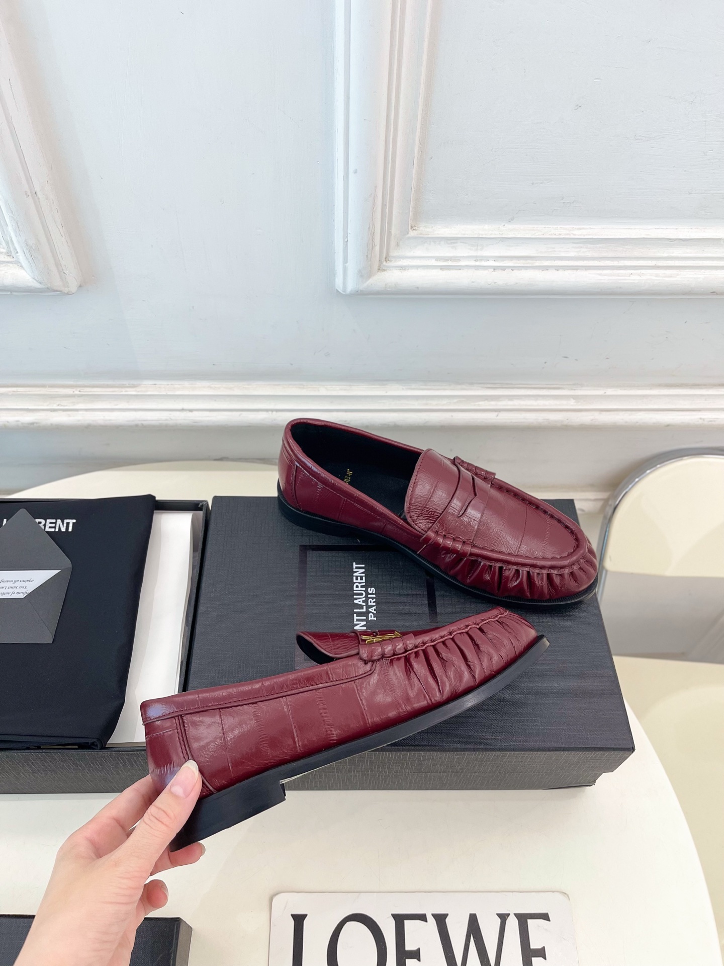 SAIN*LAURENT  圣罗兰  26𝐬𝐬 ☘️2026春夏新品LE LOAFER褶皱乐福鞋 小皮鞋