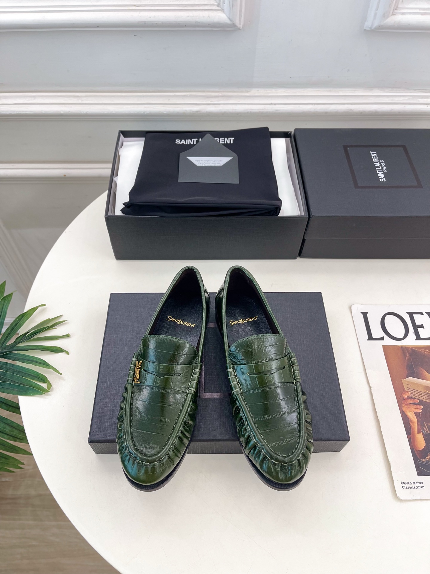 SAIN*LAURENT  圣罗兰  26𝐬𝐬 ☘️2026春夏新品LE LOAFER褶皱乐福鞋 小皮鞋