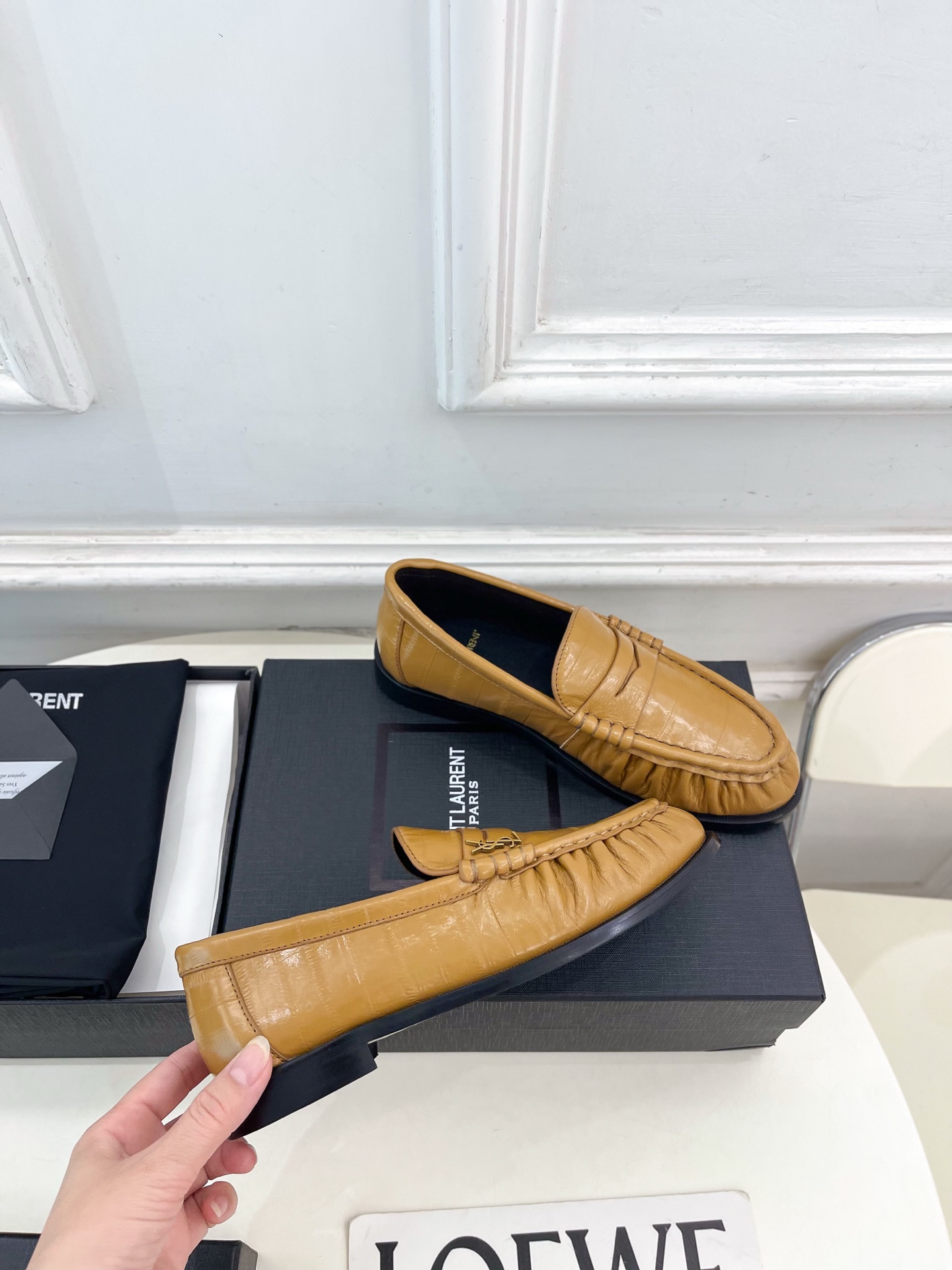 SAIN*LAURENT  圣罗兰  26𝐬𝐬 ☘️2026春夏新品LE LOAFER褶皱乐福鞋 小皮鞋