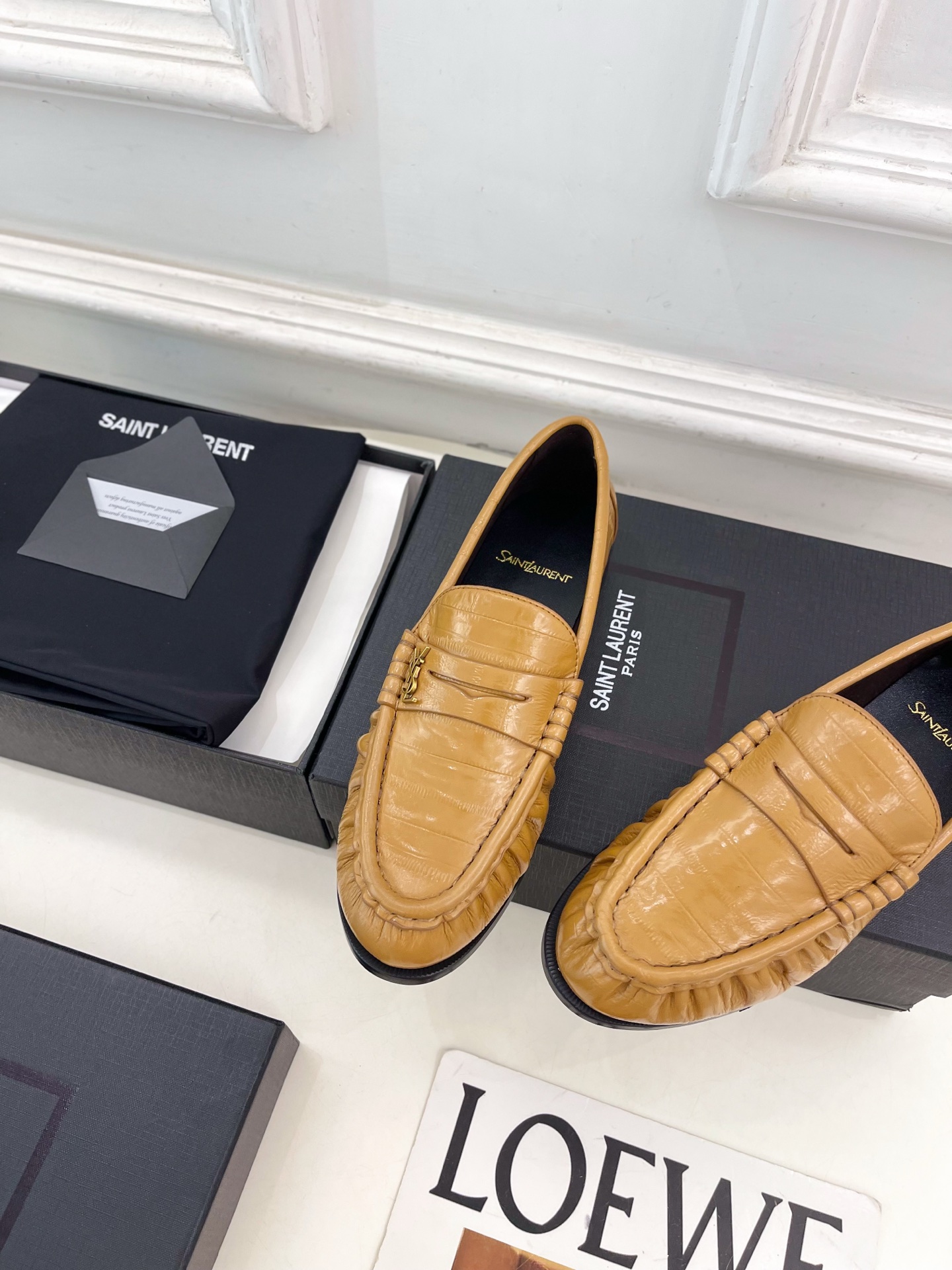 SAIN*LAURENT  圣罗兰  26𝐬𝐬 ☘️2026春夏新品LE LOAFER褶皱乐福鞋 小皮鞋