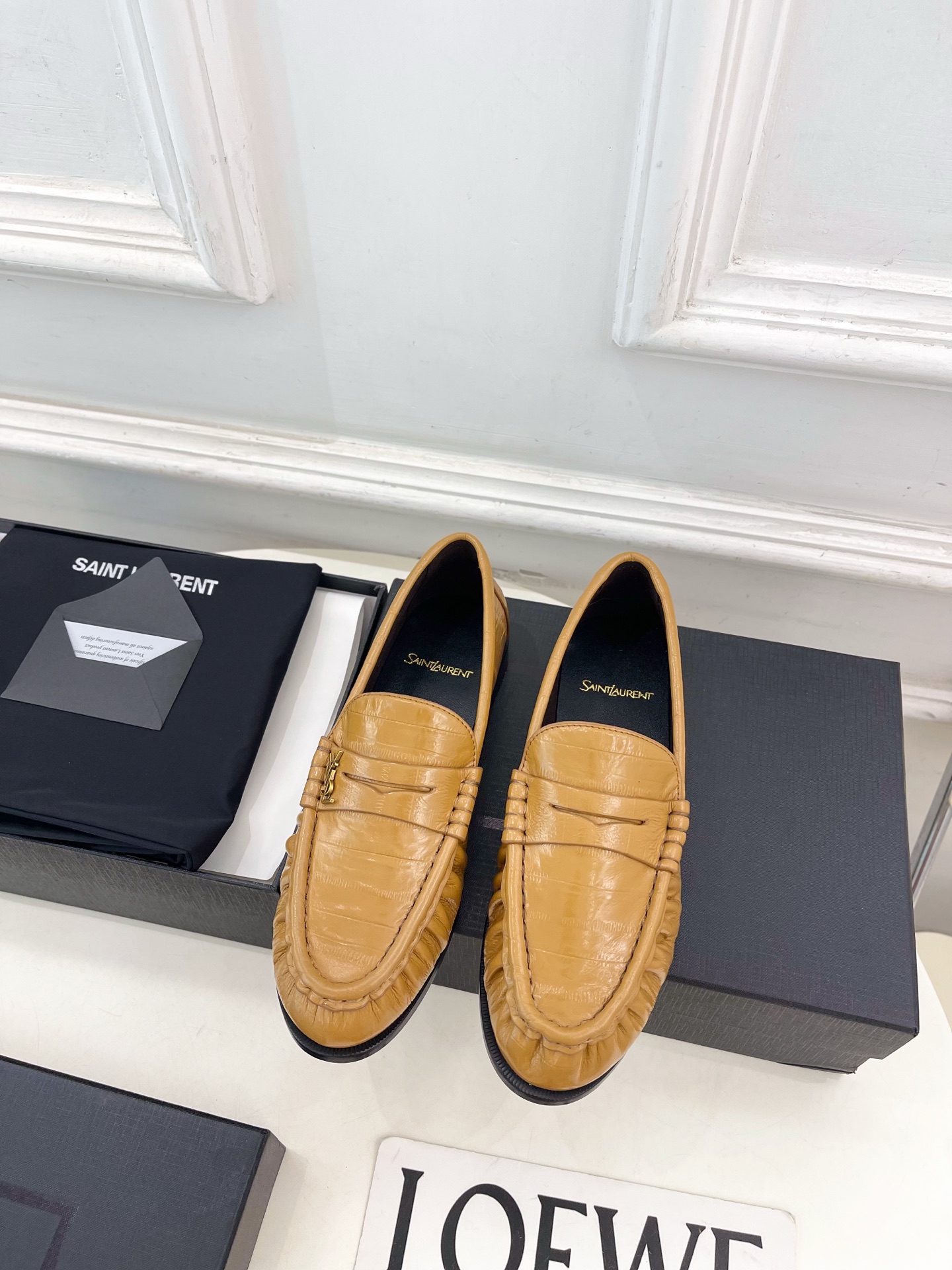 SAIN*LAURENT  圣罗兰  26𝐬𝐬 ☘️2026春夏新品LE LOAFER褶皱乐福鞋 小皮鞋