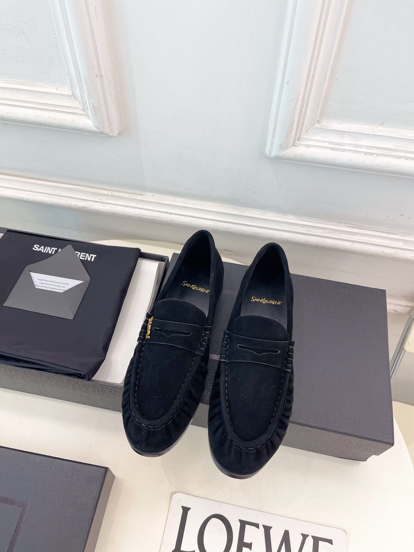 SAIN*LAURENT  圣罗兰  26𝐬𝐬 ☘️2026春夏新品LE LOAFER褶皱乐福鞋 小皮鞋