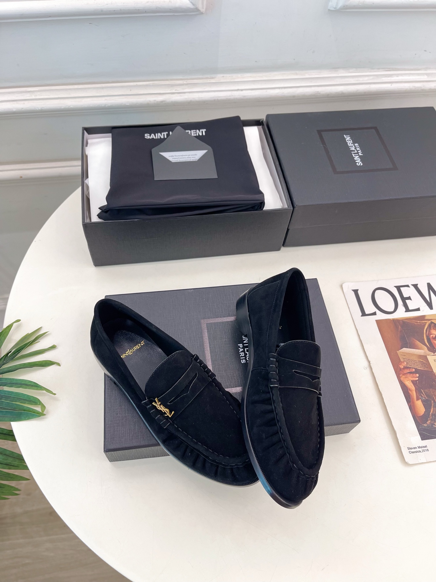 SAIN*LAURENT  圣罗兰  26𝐬𝐬 ☘️2026春夏新品LE LOAFER褶皱乐福鞋 小皮鞋