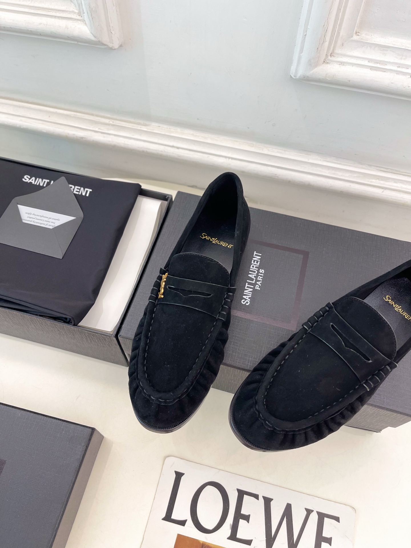 SAIN*LAURENT  圣罗兰  26𝐬𝐬 ☘️2026春夏新品LE LOAFER褶皱乐福鞋 小皮鞋
