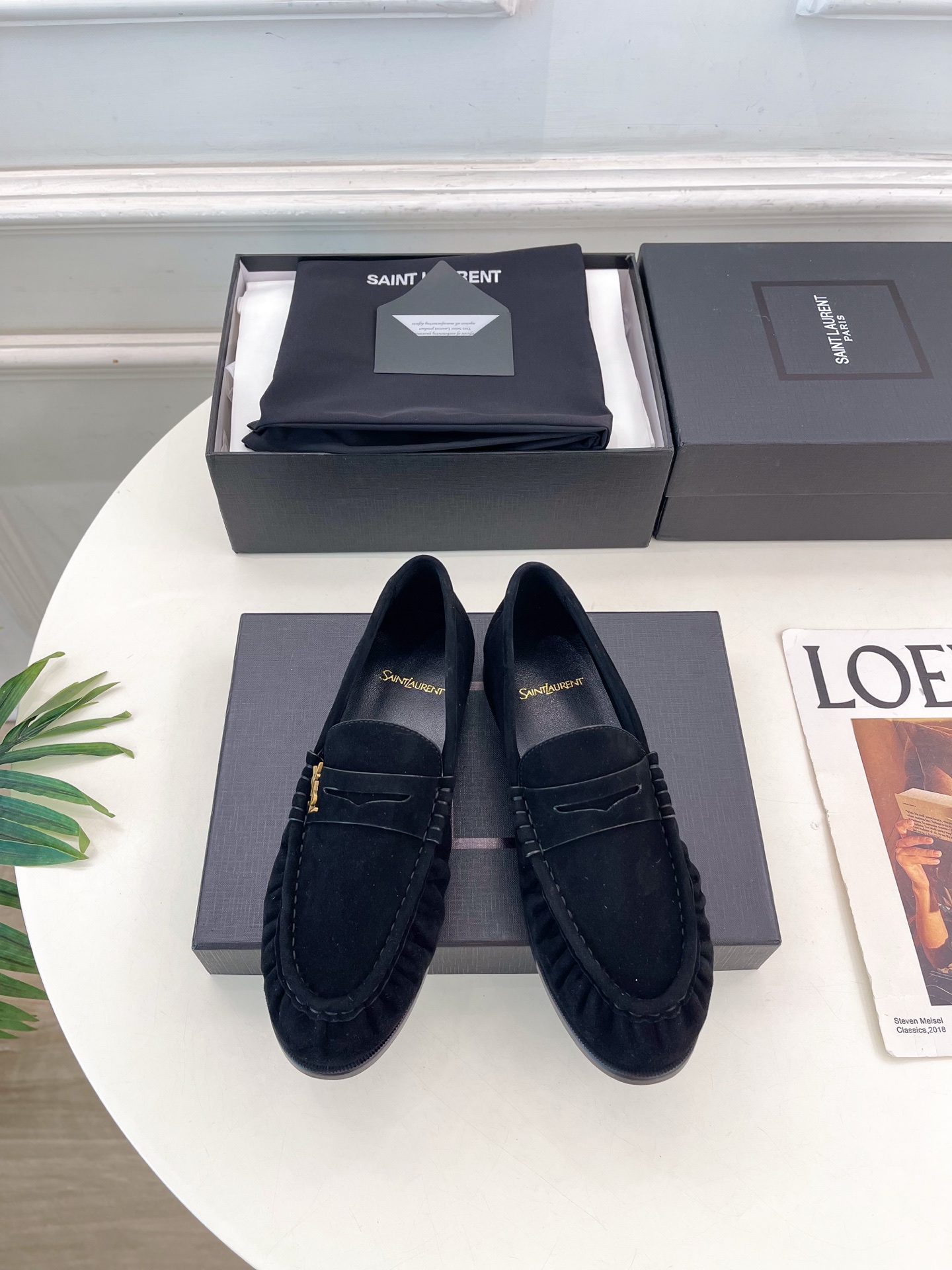 SAIN*LAURENT  圣罗兰  26𝐬𝐬 ☘️2026春夏新品LE LOAFER褶皱乐福鞋 小皮鞋