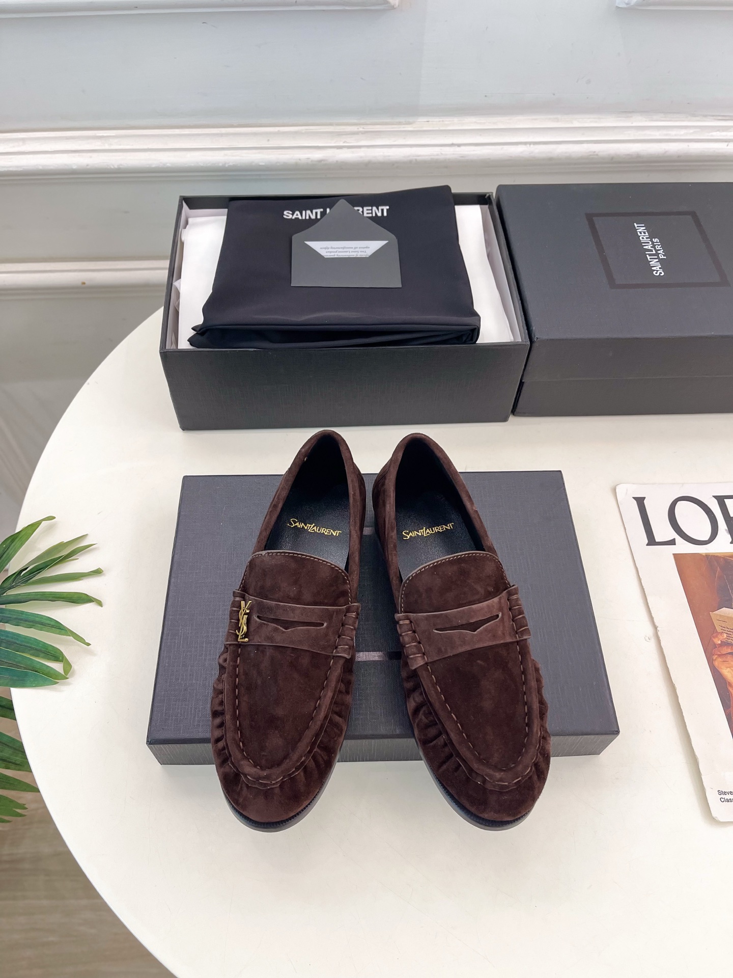 SAIN*LAURENT  圣罗兰  26𝐬𝐬 ☘️2026春夏新品LE LOAFER褶皱乐福鞋 小皮鞋