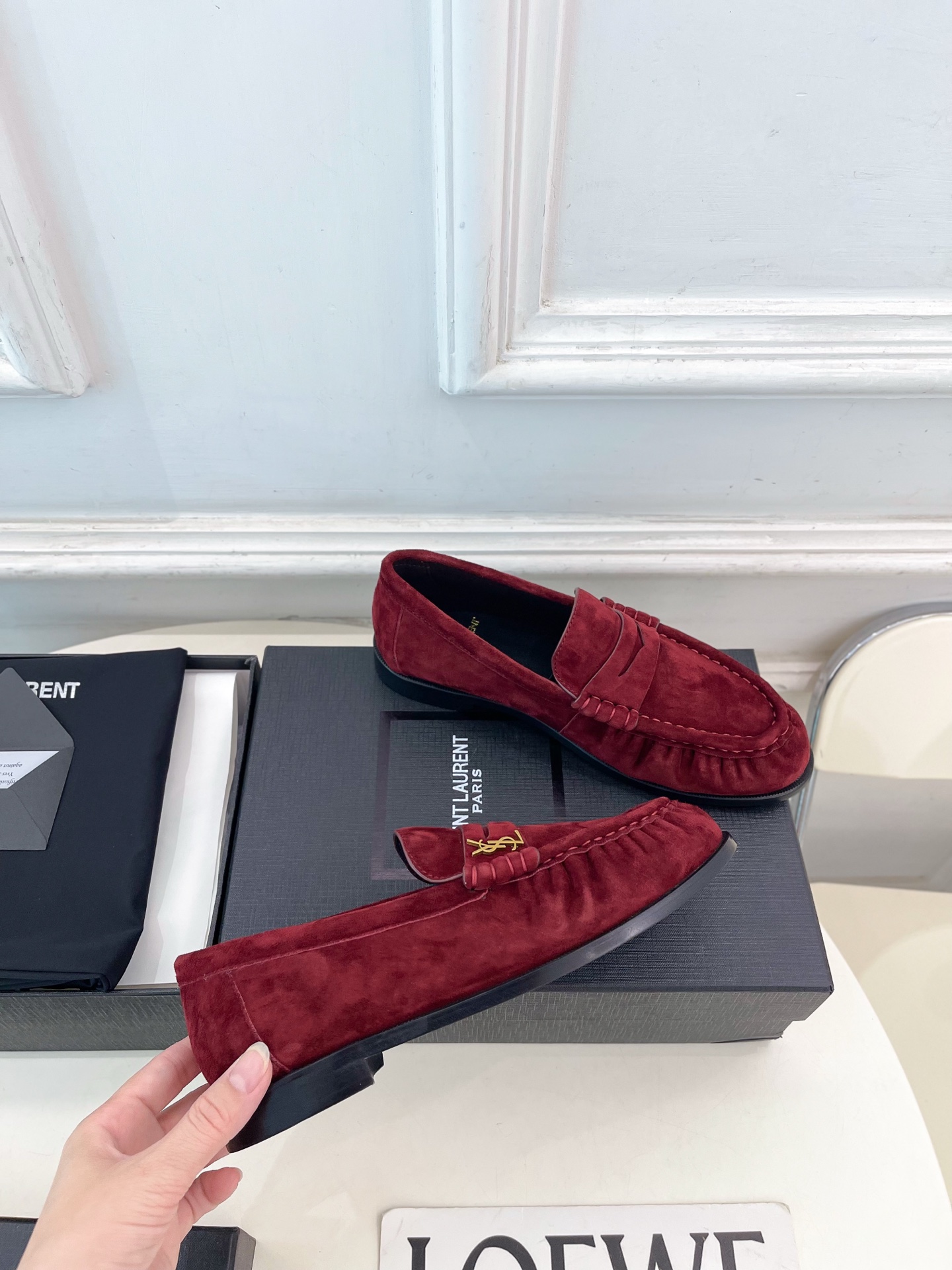 SAIN*LAURENT  圣罗兰  26𝐬𝐬 ☘️2026春夏新品LE LOAFER褶皱乐福鞋 小皮鞋