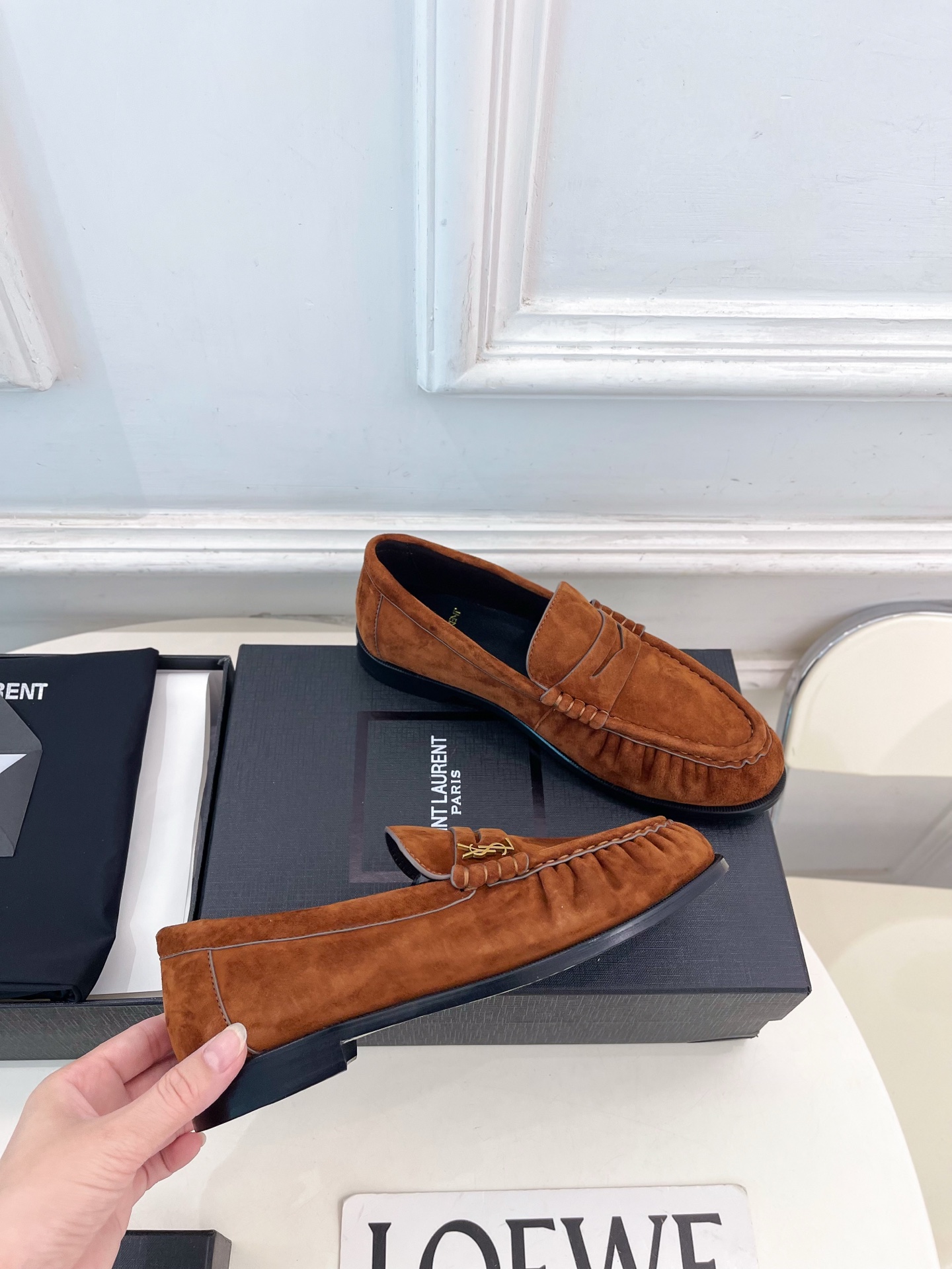 SAIN*LAURENT  圣罗兰  26𝐬𝐬 ☘️2026春夏新品LE LOAFER褶皱乐福鞋 小皮鞋