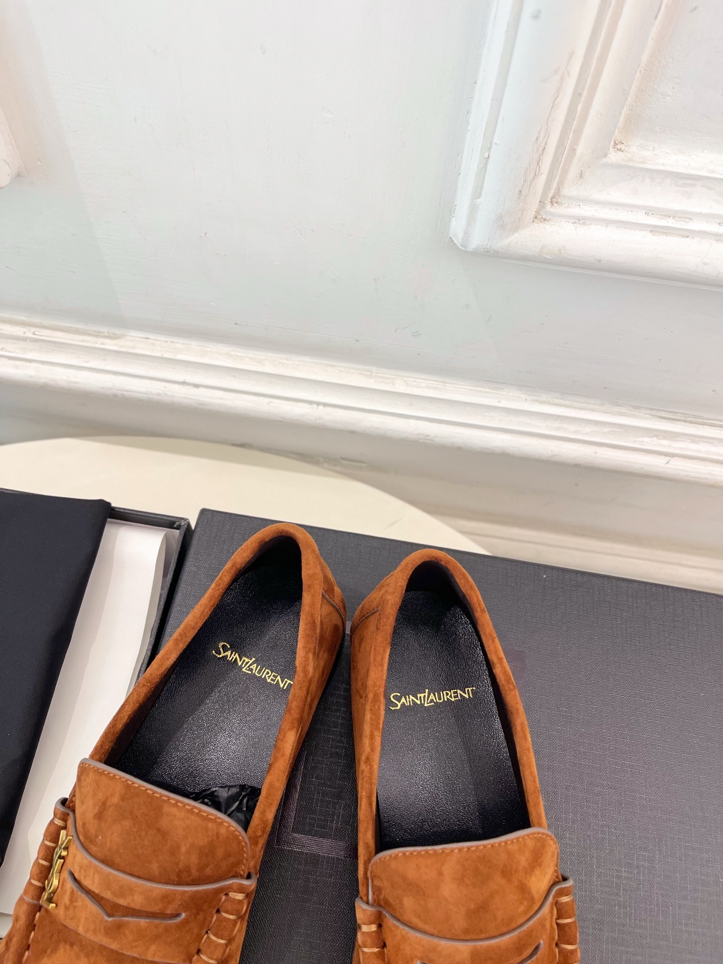 SAIN*LAURENT  圣罗兰  26𝐬𝐬 ☘️2026春夏新品LE LOAFER褶皱乐福鞋 小皮鞋