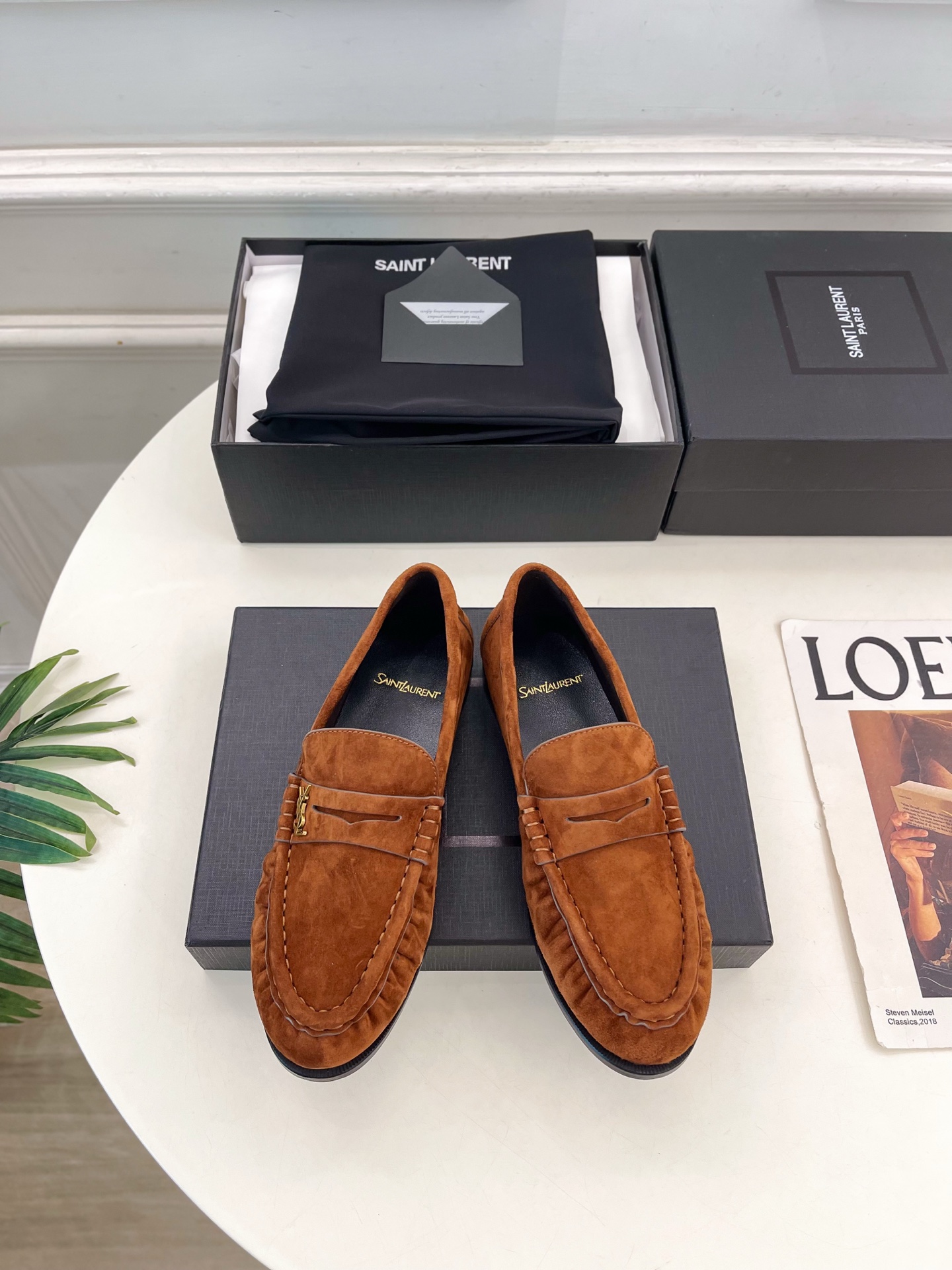 SAIN*LAURENT  圣罗兰  26𝐬𝐬 ☘️2026春夏新品LE LOAFER褶皱乐福鞋 小皮鞋