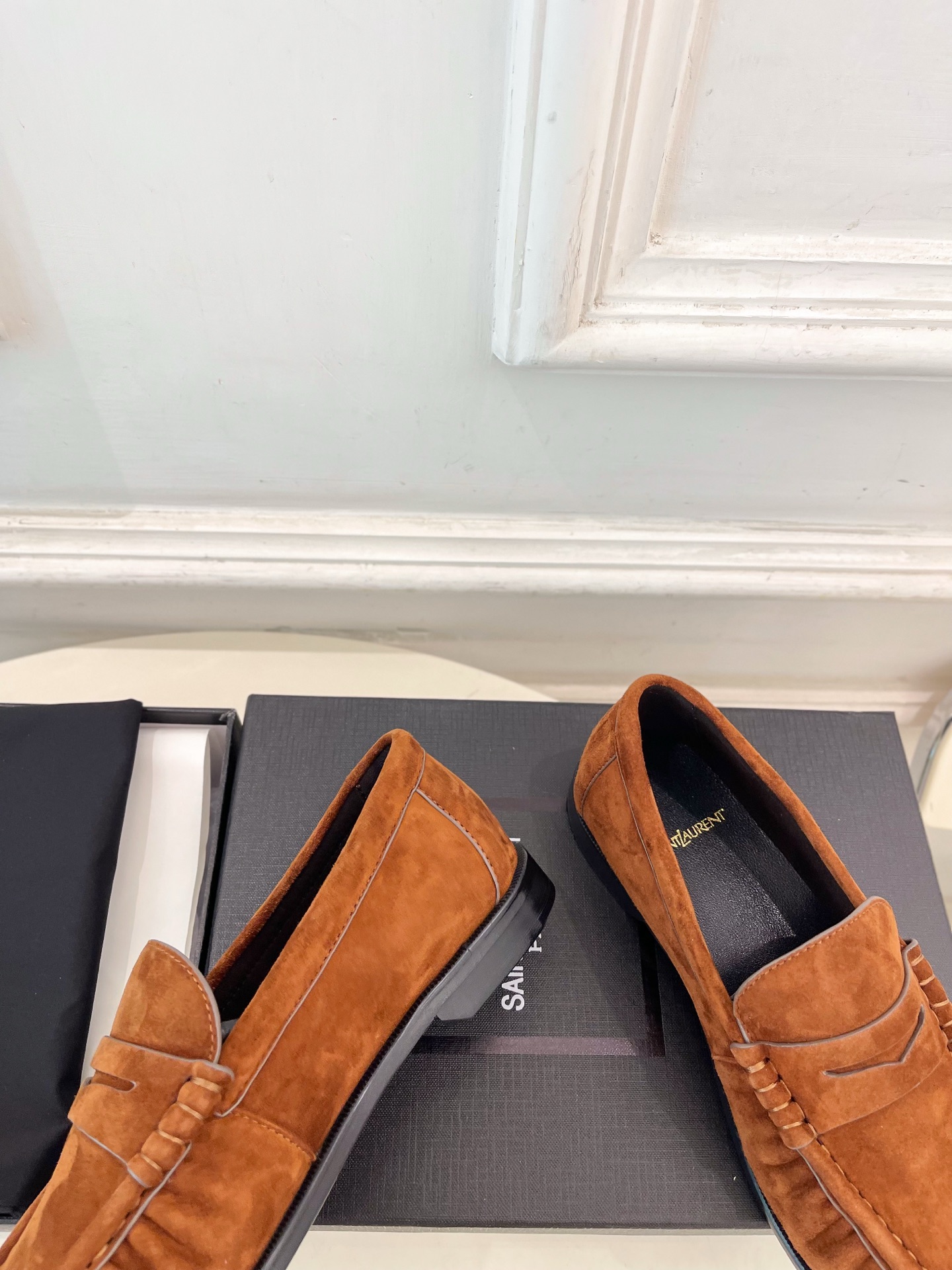 SAIN*LAURENT  圣罗兰  26𝐬𝐬 ☘️2026春夏新品LE LOAFER褶皱乐福鞋 小皮鞋