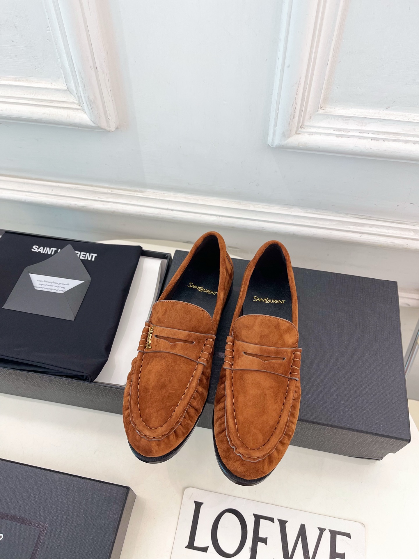 SAIN*LAURENT  圣罗兰  26𝐬𝐬 ☘️2026春夏新品LE LOAFER褶皱乐福鞋 小皮鞋