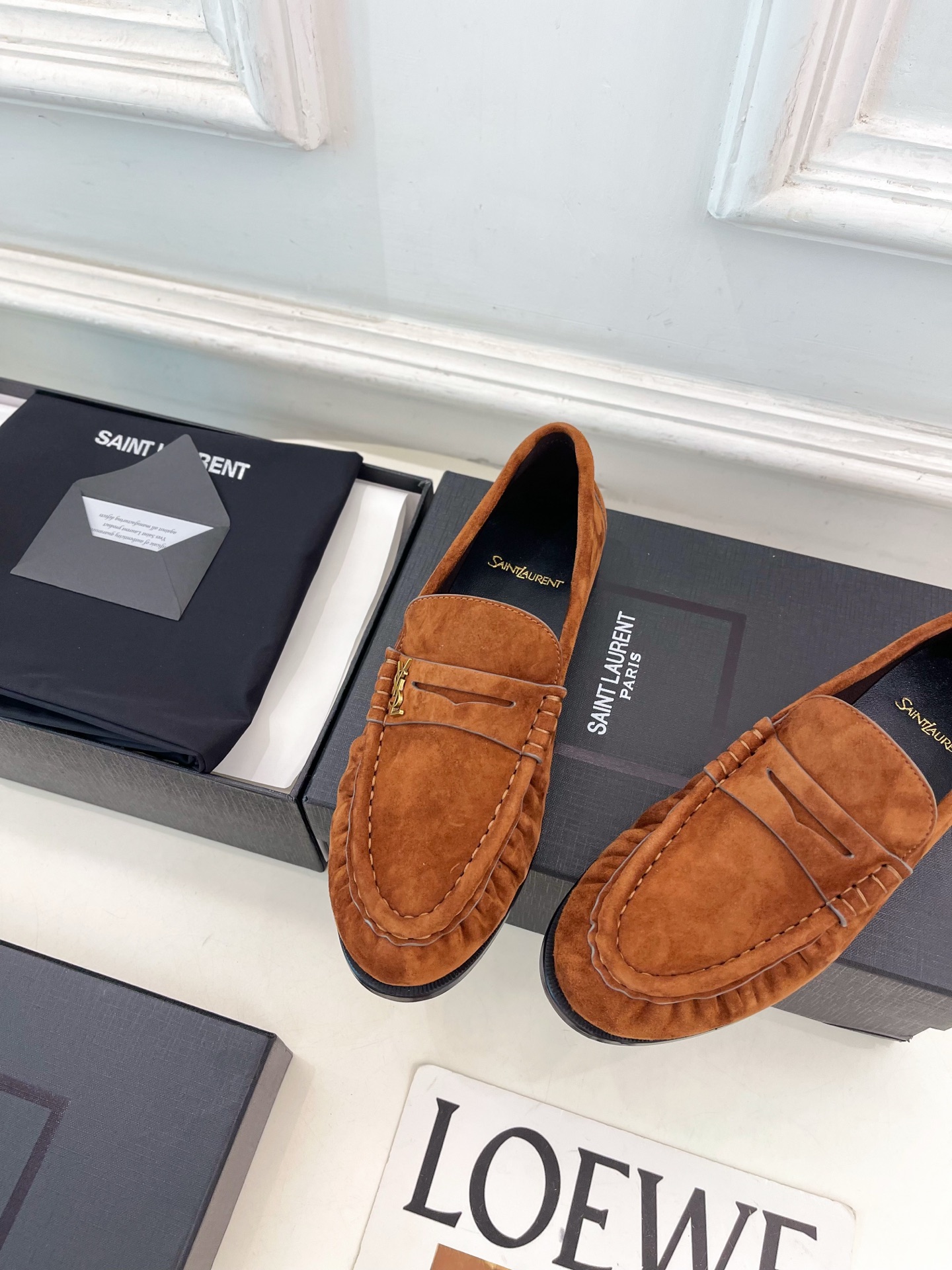 SAIN*LAURENT  圣罗兰  26𝐬𝐬 ☘️2026春夏新品LE LOAFER褶皱乐福鞋 小皮鞋
