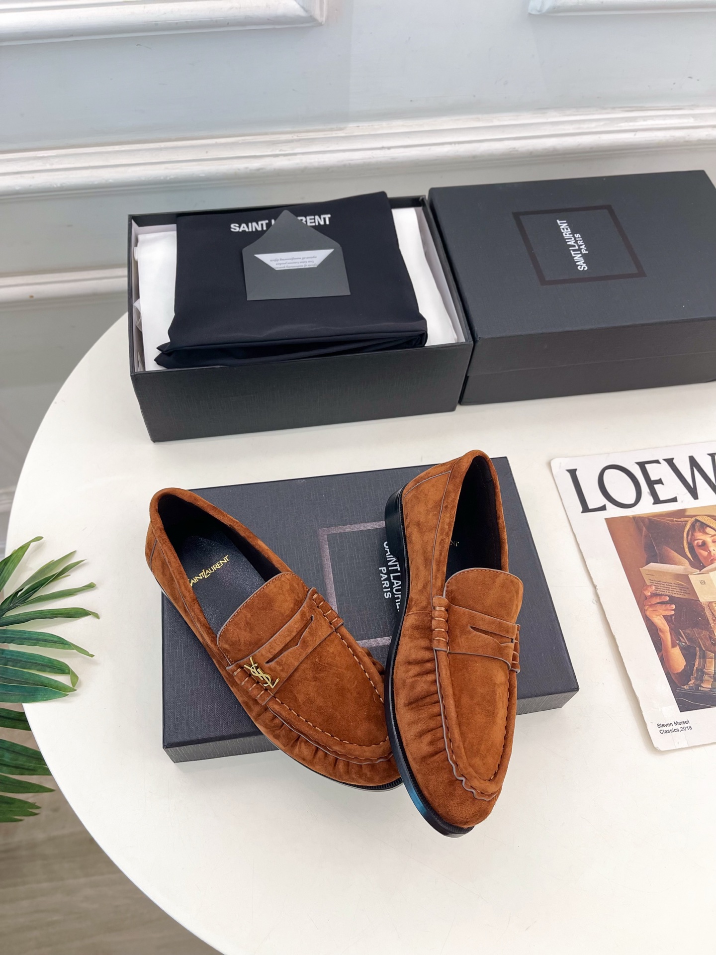 SAIN*LAURENT  圣罗兰  26𝐬𝐬 ☘️2026春夏新品LE LOAFER褶皱乐福鞋 小皮鞋