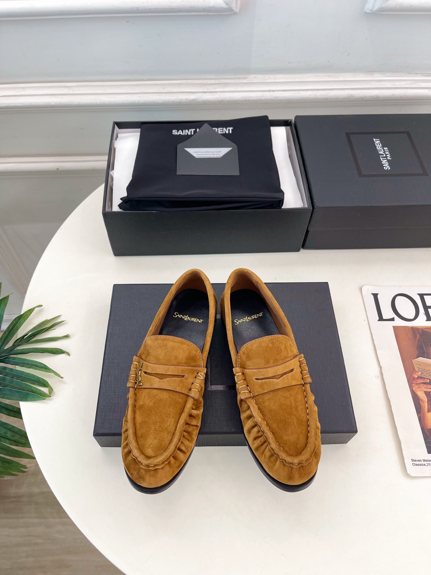 SAIN*LAURENT  圣罗兰  26𝐬𝐬 ☘️2026春夏新品LE LOAFER褶皱乐福鞋 小皮鞋