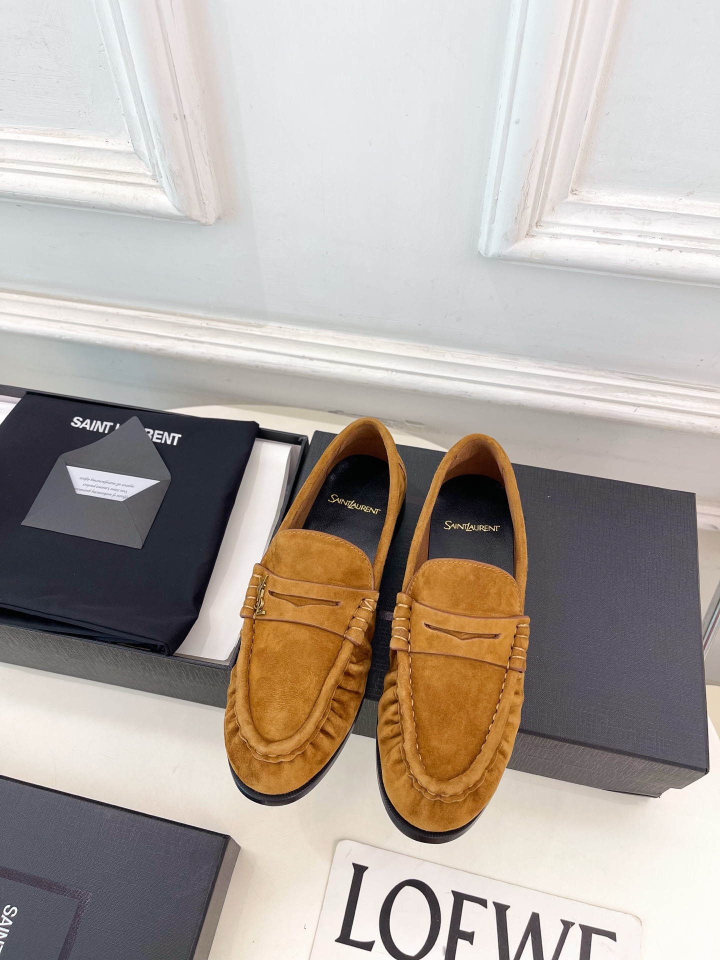 SAIN*LAURENT  圣罗兰  26𝐬𝐬 ☘️2026春夏新品LE LOAFER褶皱乐福鞋 小皮鞋
