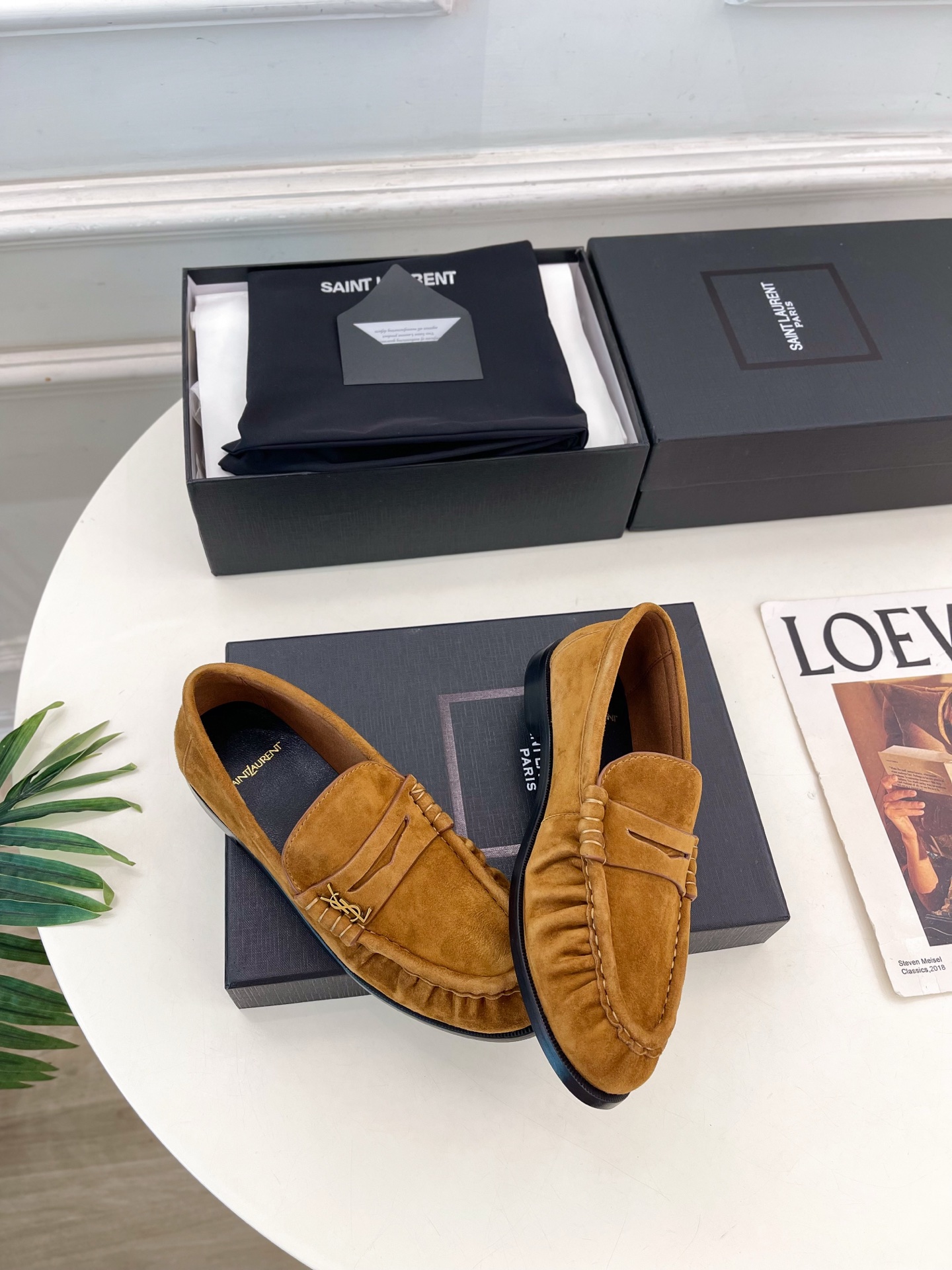 SAIN*LAURENT  圣罗兰  26𝐬𝐬 ☘️2026春夏新品LE LOAFER褶皱乐福鞋 小皮鞋