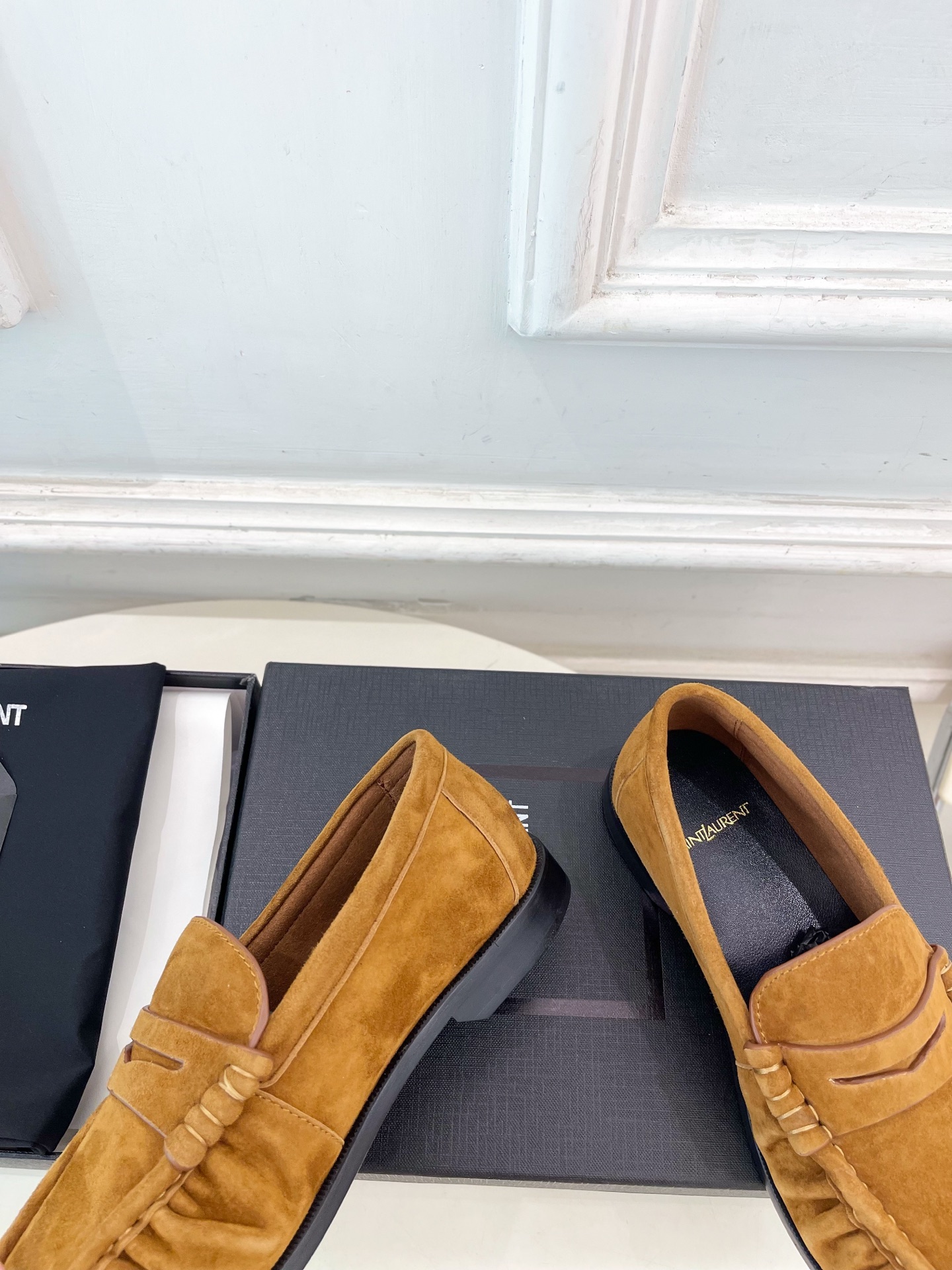 SAIN*LAURENT  圣罗兰  26𝐬𝐬 ☘️2026春夏新品LE LOAFER褶皱乐福鞋 小皮鞋