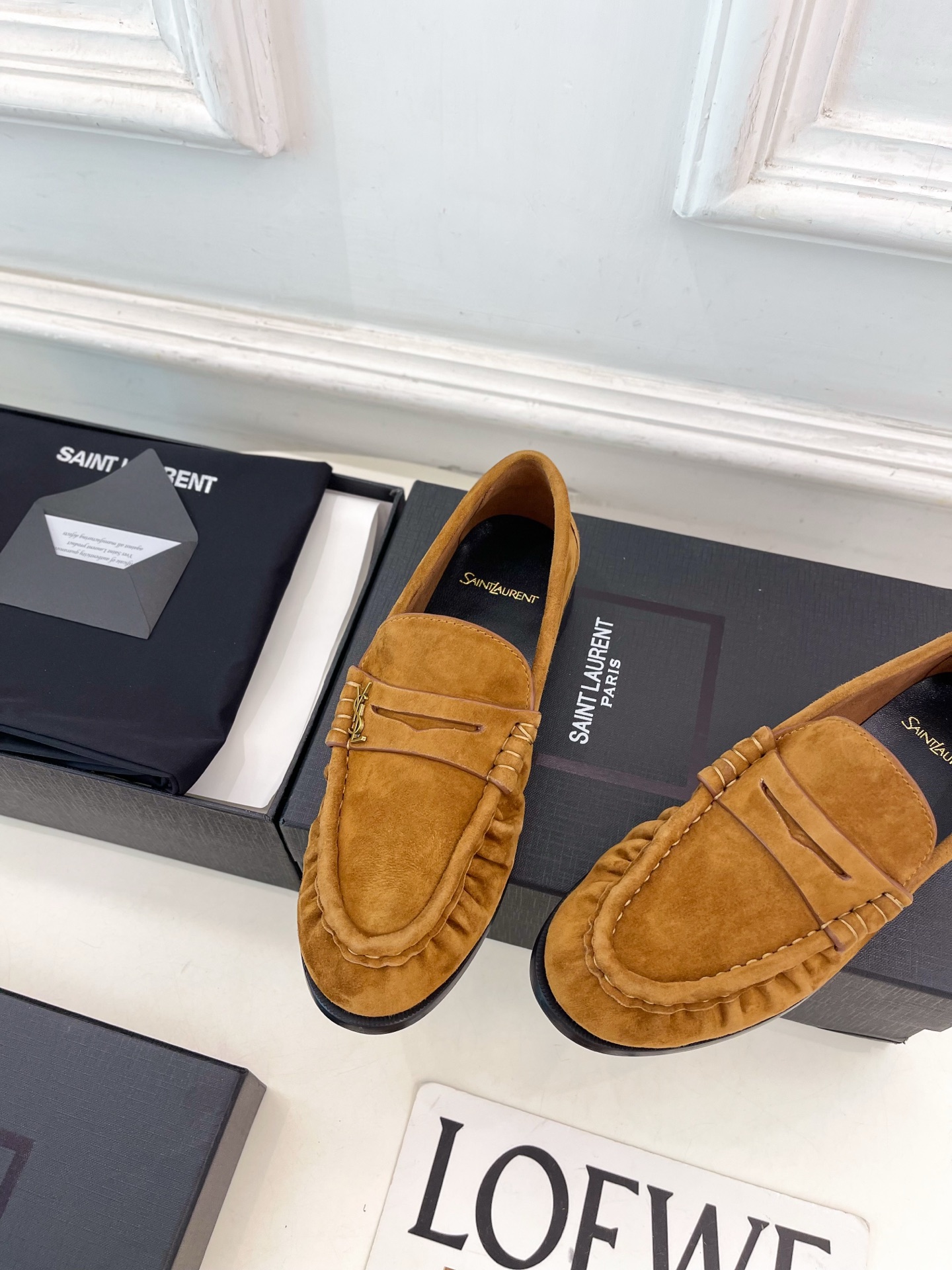 SAIN*LAURENT  圣罗兰  26𝐬𝐬 ☘️2026春夏新品LE LOAFER褶皱乐福鞋 小皮鞋