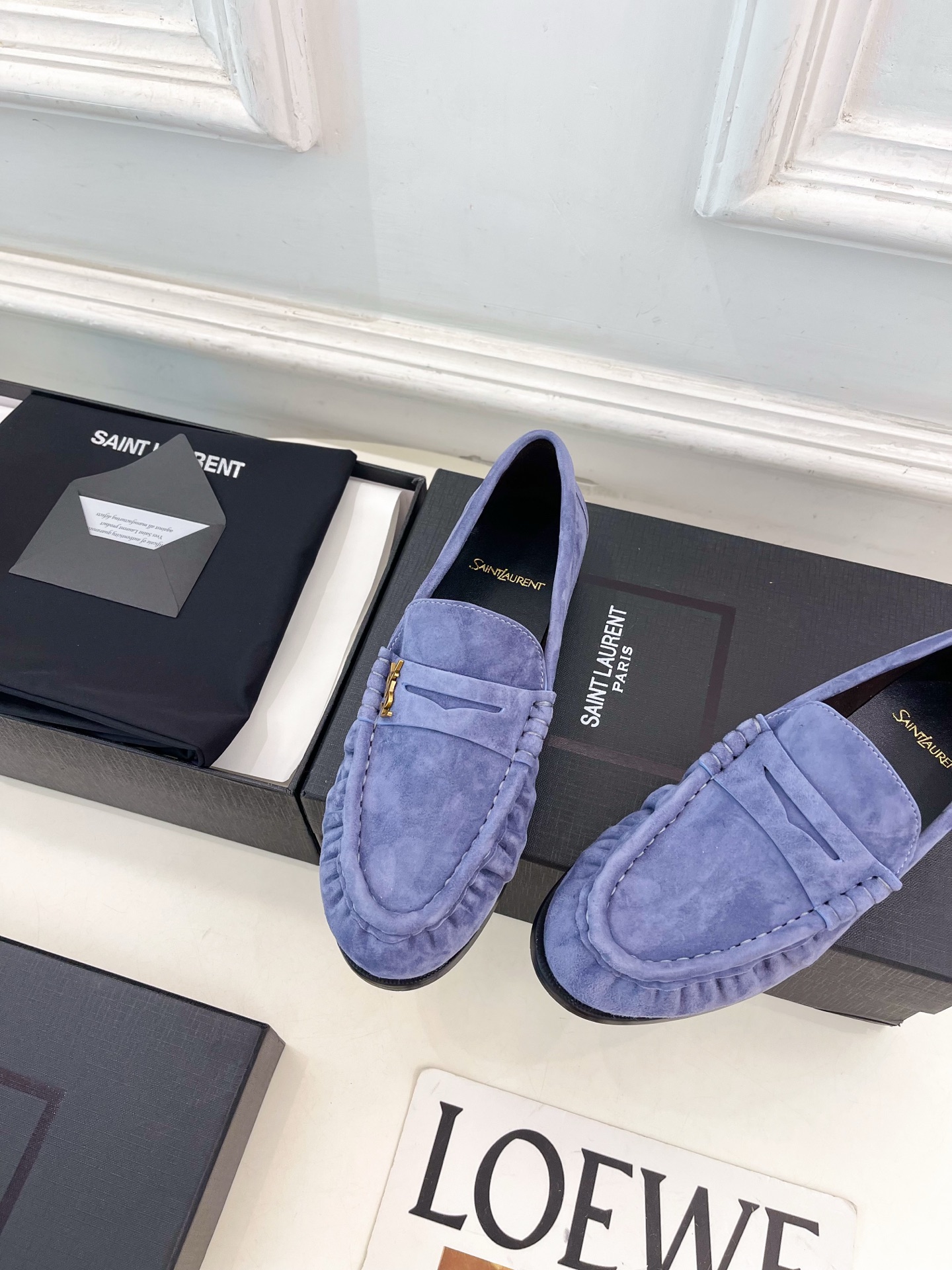 SAIN*LAURENT  圣罗兰  26𝐬𝐬 ☘️2026春夏新品LE LOAFER褶皱乐福鞋 小皮鞋