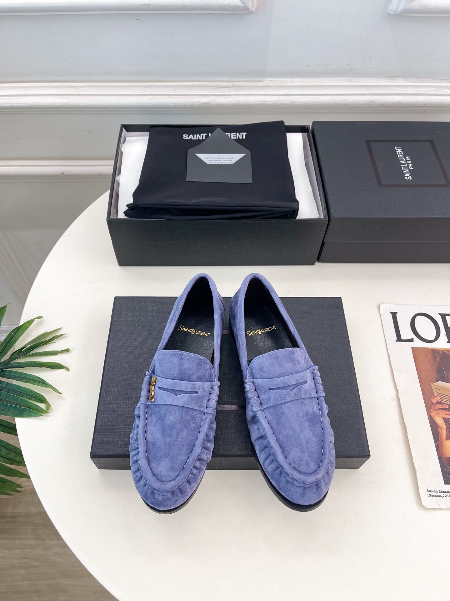 SAIN*LAURENT  圣罗兰  26𝐬𝐬 ☘️2026春夏新品LE LOAFER褶皱乐福鞋 小皮鞋
