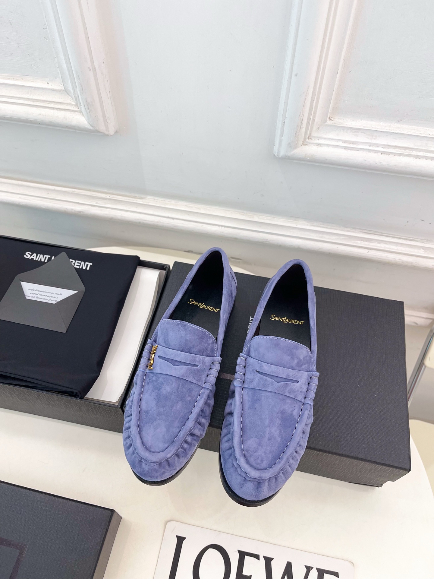 SAIN*LAURENT  圣罗兰  26𝐬𝐬 ☘️2026春夏新品LE LOAFER褶皱乐福鞋 小皮鞋