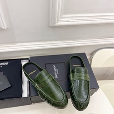 SAIN*LAURENT 圣罗兰 26𝐬𝐬 ☘️2026春夏新品LE LOAFER褶皱乐福穆勒鞋 半 SAIN*LAURENT 圣罗兰 26𝐬𝐬 ☘️2026春夏新品LE LOAFER褶皱乐福穆勒鞋 半