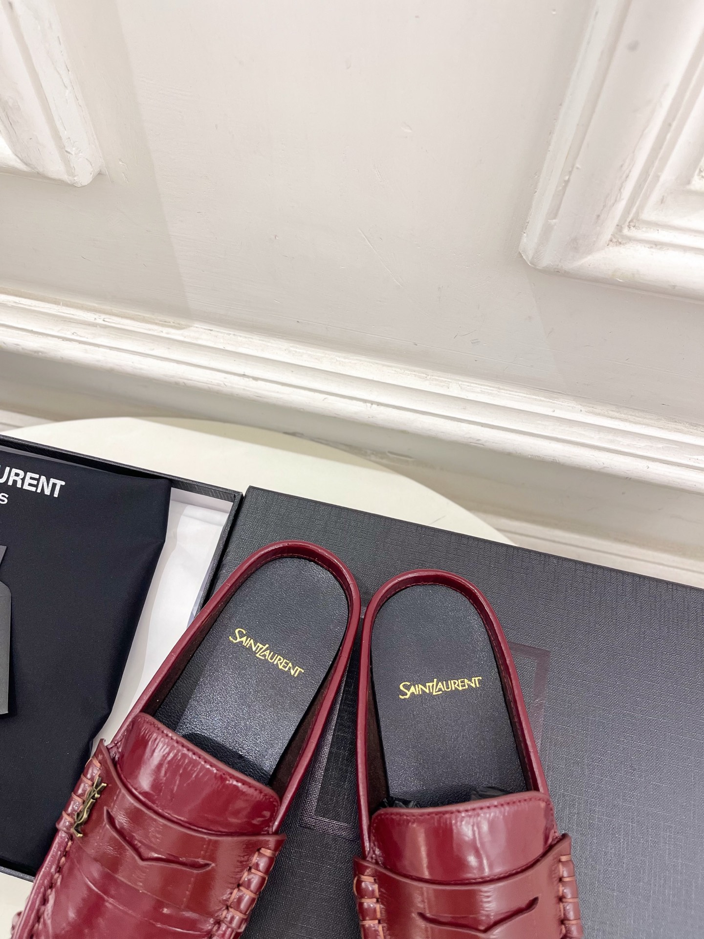 SAIN*LAURENT  圣罗兰  26𝐬𝐬 ☘️2026春夏新品LE LOAFER褶皱乐福穆勒鞋 半