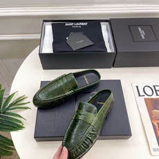 SAIN*LAURENT 圣罗兰 26𝐬𝐬 ☘️2026春夏新品LE LOAFER褶皱乐福穆勒鞋 半 SAIN*LAURENT 圣罗兰 26𝐬𝐬 ☘️2026春夏新品LE LOAFER褶皱乐福穆勒鞋 半