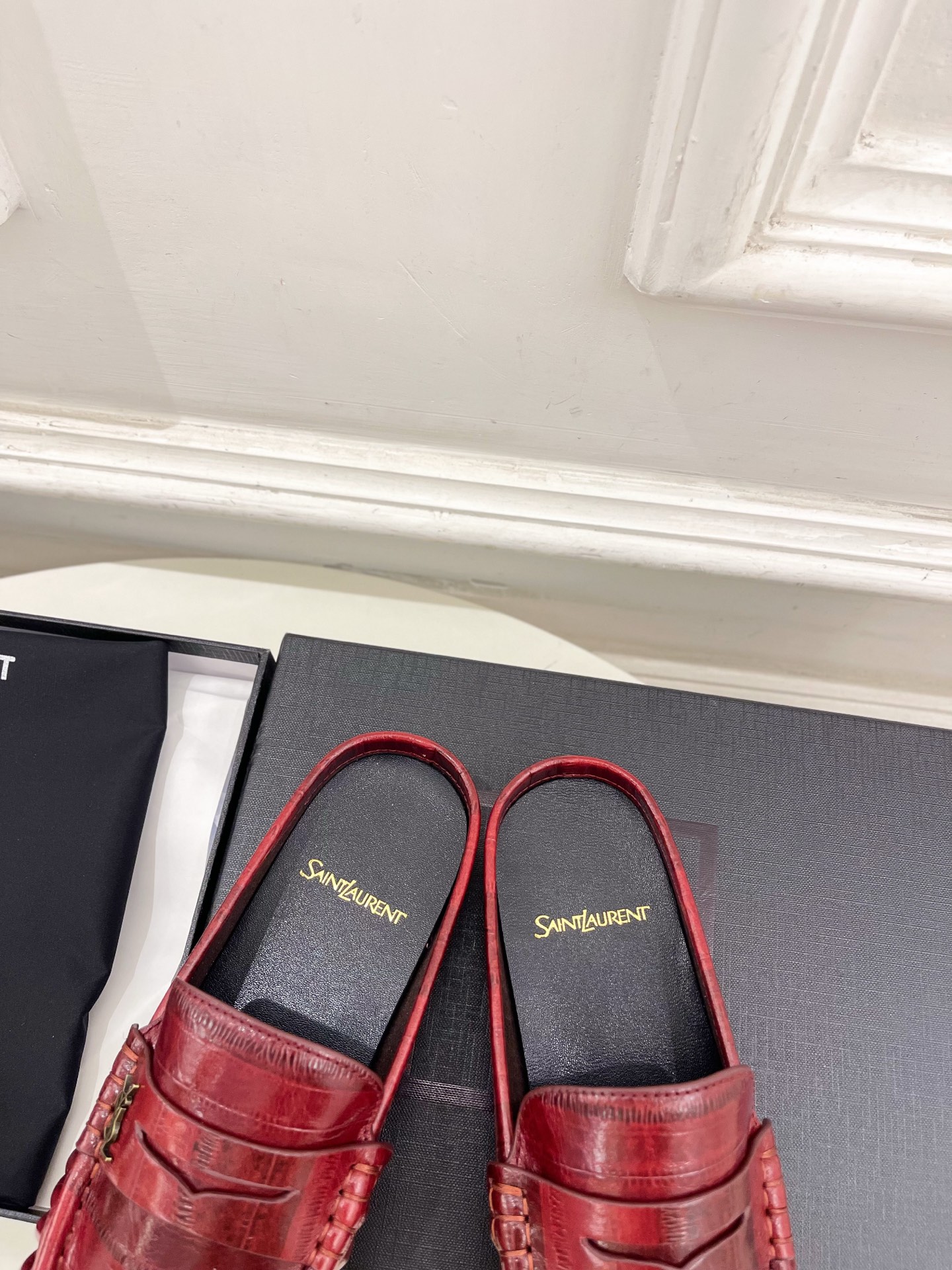 SAIN*LAURENT  圣罗兰  26𝐬𝐬 ☘️2026春夏新品LE LOAFER褶皱乐福穆勒鞋 半