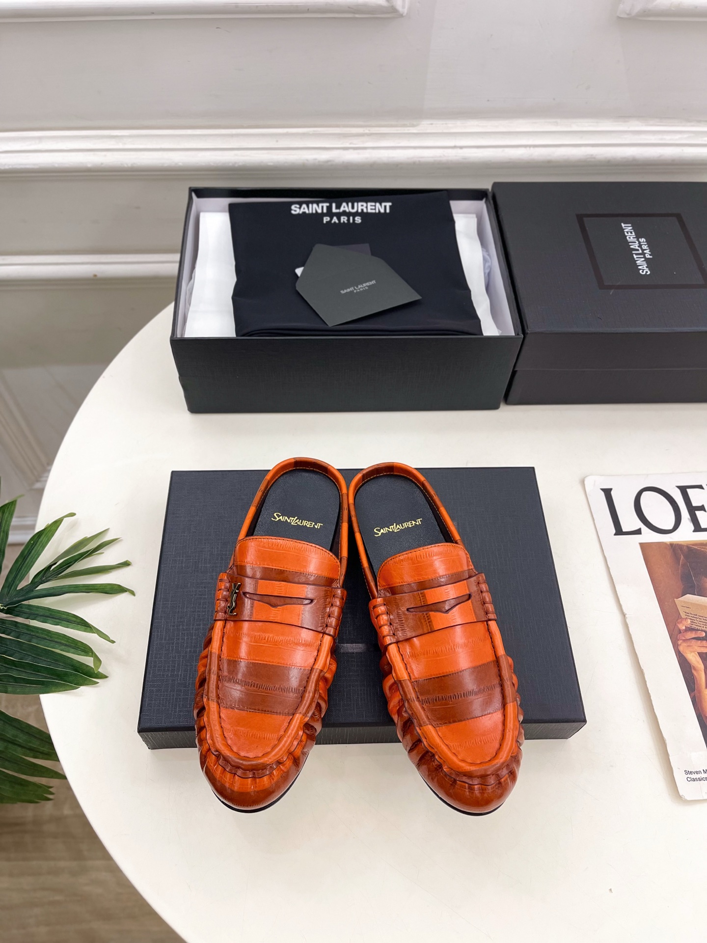 SAIN*LAURENT  圣罗兰  26𝐬𝐬 ☘️2026春夏新品LE LOAFER褶皱乐福穆勒鞋 半