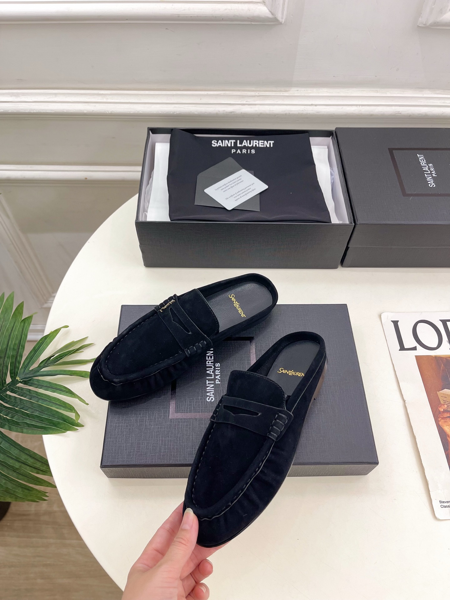 SAIN*LAURENT 圣罗兰 26𝐬𝐬 ☘️2026春夏新品LE LOAFER褶皱乐福穆勒鞋 半 SAIN*LAURENT 圣罗兰 26𝐬𝐬 ☘️2026春夏新品LE LOAFER褶皱乐福穆勒鞋 半