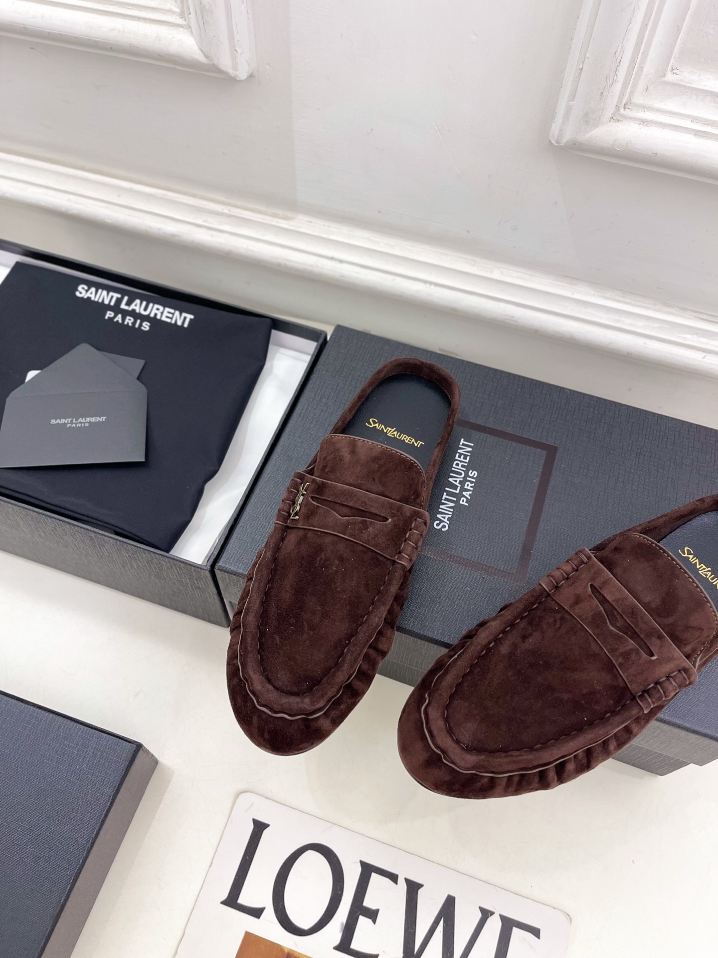 SAIN*LAURENT 圣罗兰 26𝐬𝐬 ☘️2026春夏新品LE LOAFER褶皱乐福穆勒鞋 半 SAIN*LAURENT 圣罗兰 26𝐬𝐬 ☘️2026春夏新品LE LOAFER褶皱乐福穆勒鞋 半
