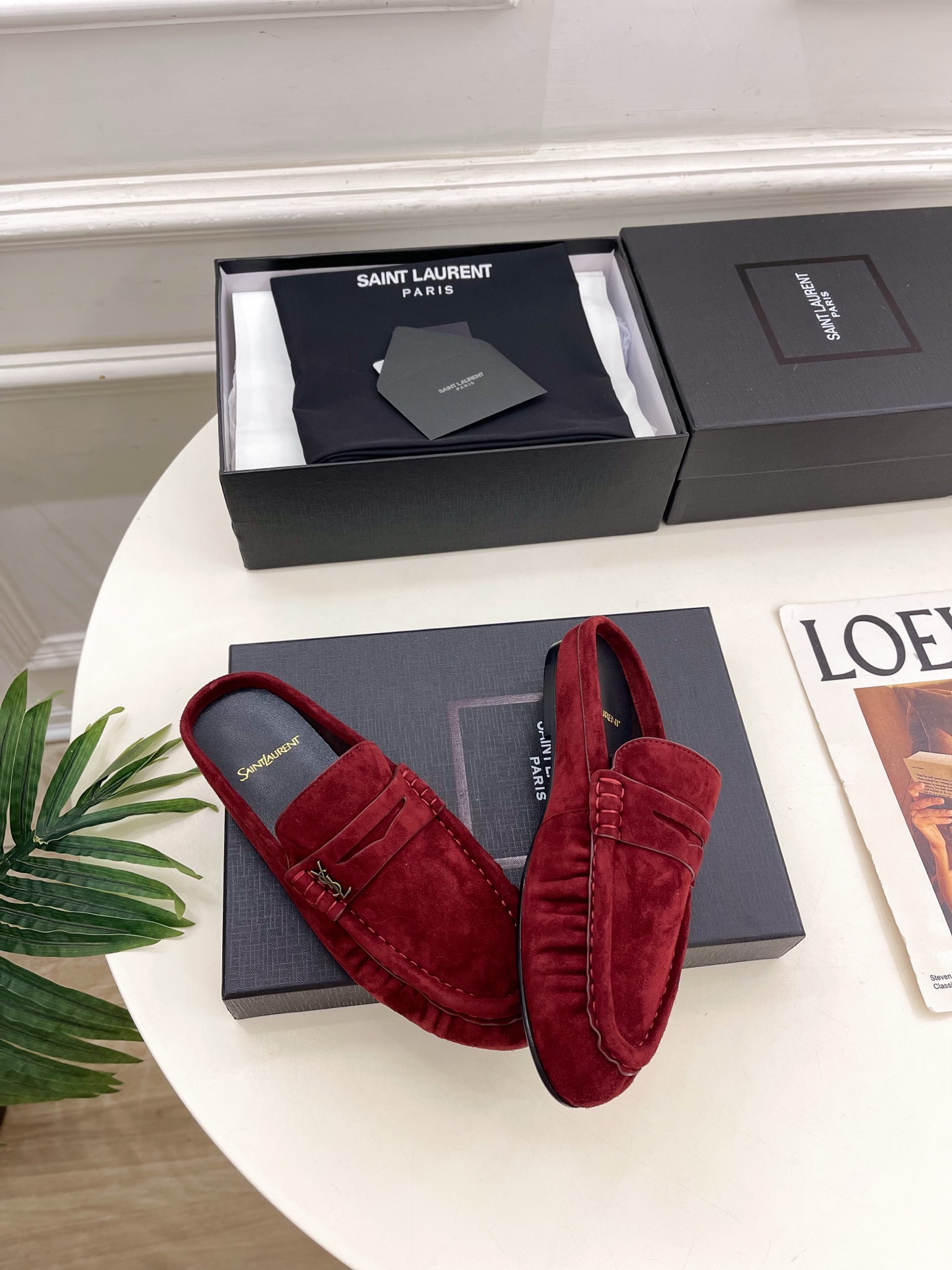 SAIN*LAURENT  圣罗兰  26𝐬𝐬 ☘️2026春夏新品LE LOAFER褶皱乐福穆勒鞋 半