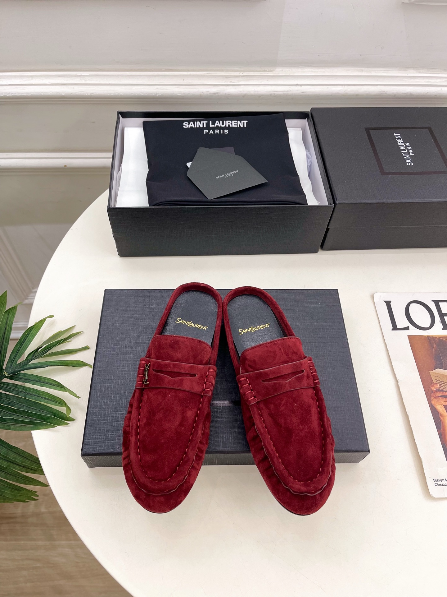 SAIN*LAURENT  圣罗兰  26𝐬𝐬 ☘️2026春夏新品LE LOAFER褶皱乐福穆勒鞋 半