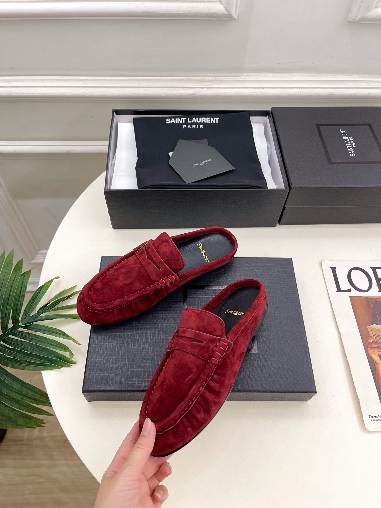 SAIN*LAURENT  圣罗兰  26𝐬𝐬 ☘️2026春夏新品LE LOAFER褶皱乐福穆勒鞋 半