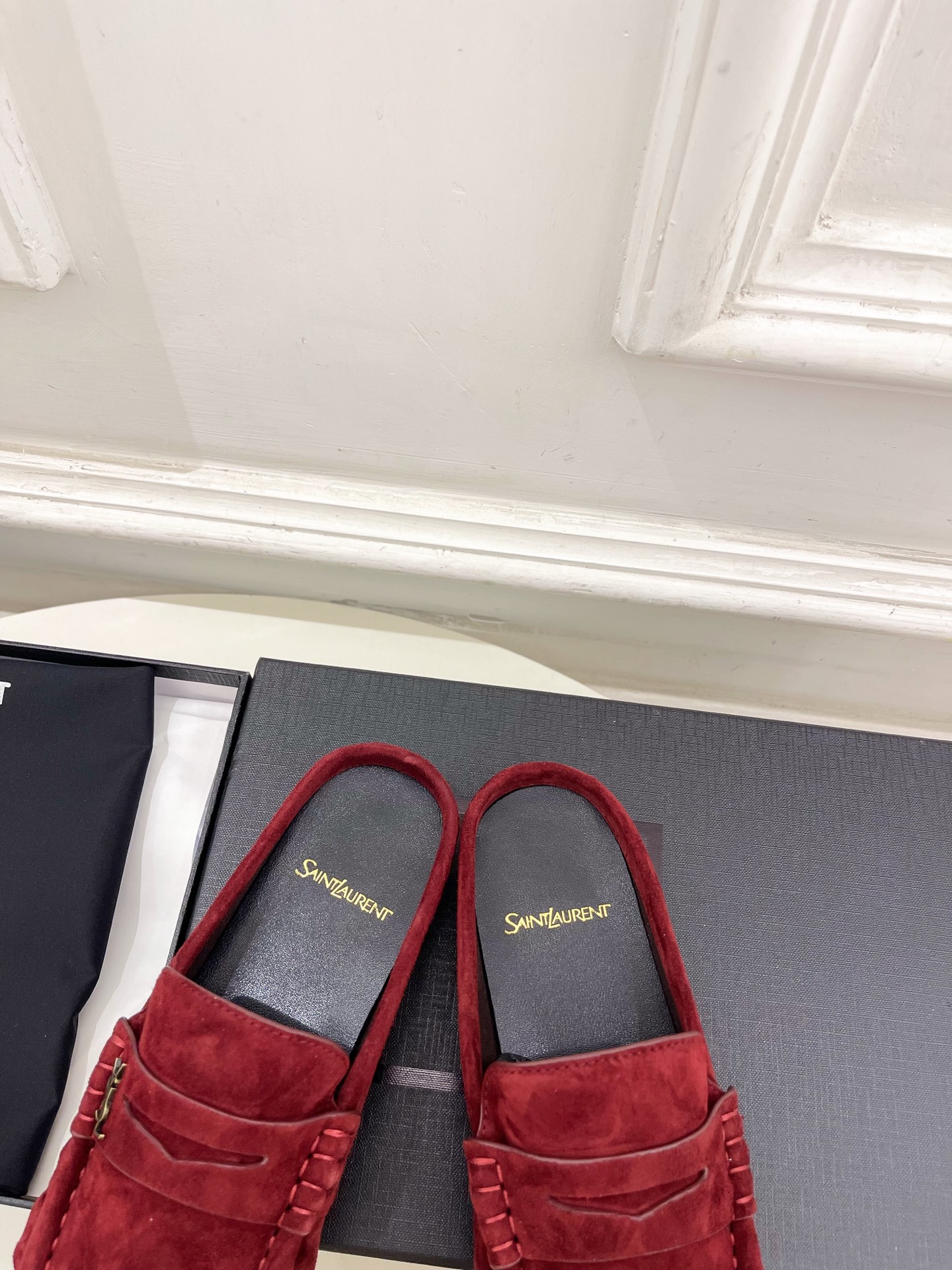 SAIN*LAURENT  圣罗兰  26𝐬𝐬 ☘️2026春夏新品LE LOAFER褶皱乐福穆勒鞋 半