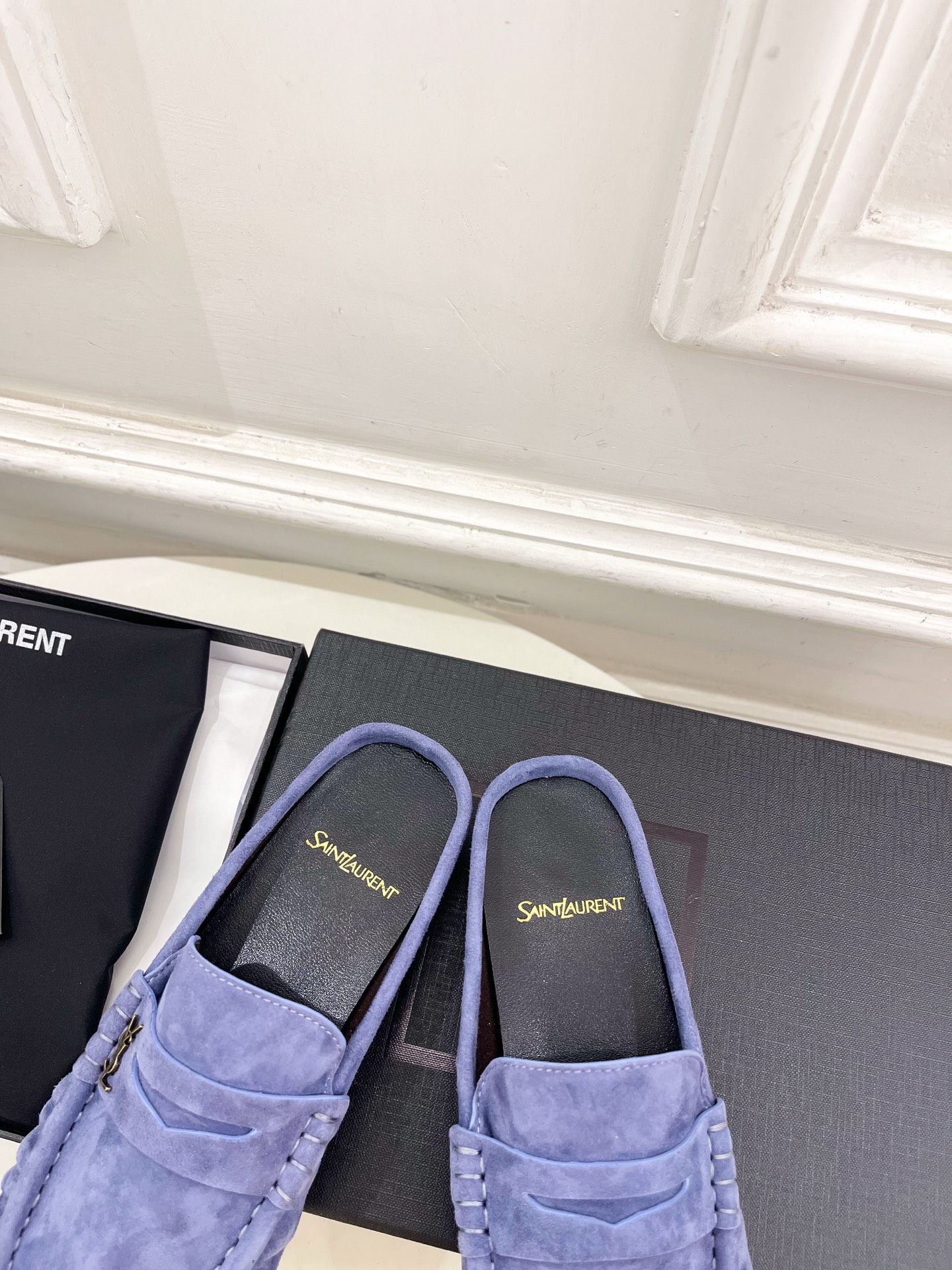 SAIN*LAURENT 圣罗兰 26𝐬𝐬 ☘️2026春夏新品LE LOAFER褶皱乐福穆勒鞋 半 SAIN*LAURENT 圣罗兰 26𝐬𝐬 ☘️2026春夏新品LE LOAFER褶皱乐福穆勒鞋 半