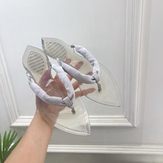 ALAÏA 阿莱亚26𝐬𝐬 2026春夏新品 秀场同款 最新果冻透明底夹胶人字拖鞋—————————A ALAÏA 阿莱亚26𝐬𝐬 2026春夏新品 秀场同款 最新果冻透明底夹胶人字拖鞋—————————A