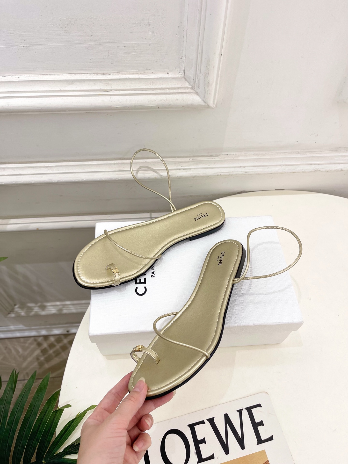 CELINE  | 赛琳  26𝐬𝐬 💛2026春夏最新爆款 凯旋门细带夹趾平底凉鞋 系列上新！🔜 BS