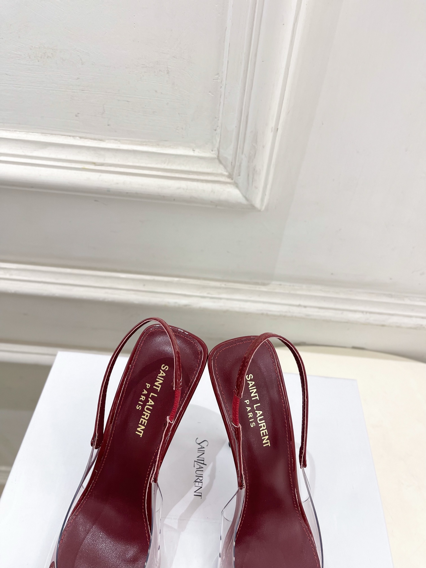 SAIN*LAURENT  圣罗兰 26𝐬𝐬2026春夏新品YSL胶片褶皱后空高跟凉鞋 上新☑️————