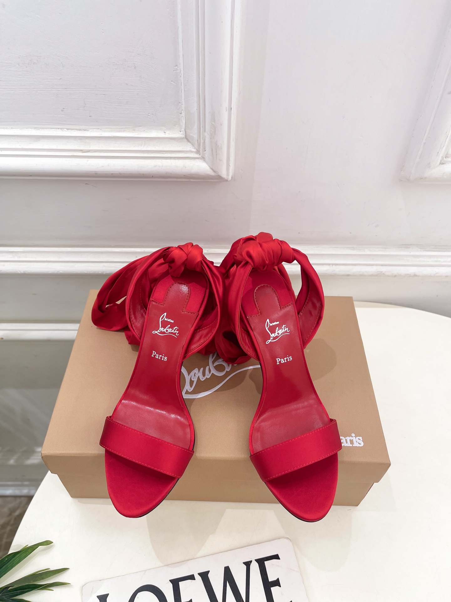 Christian Louboutin路铂廷 26ss✨ 2026春夏新品 CL彩色真丝蝴蝶结🎀高跟凉鞋