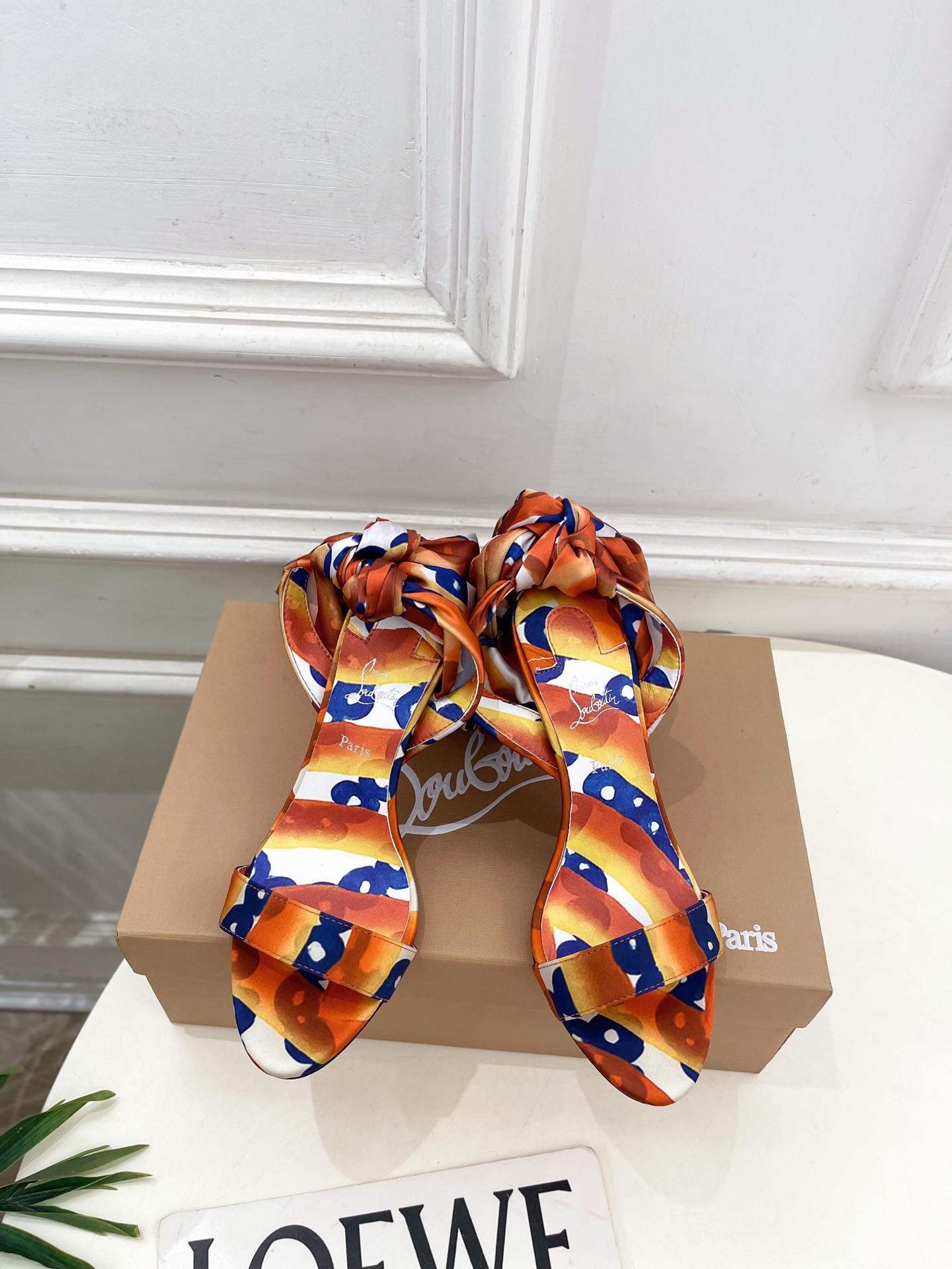 Christian Louboutin路铂廷 26ss✨ 2026春夏新品 CL彩色真丝蝴蝶结🎀高跟凉鞋