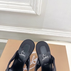 Christian Louboutin路铂廷 26ss✨ 2026春夏新品 CL彩色真丝褶皱交叉带高跟拖 Christian Louboutin路铂廷 26ss✨ 2026春夏新品 CL彩色真丝褶皱交叉带高跟拖